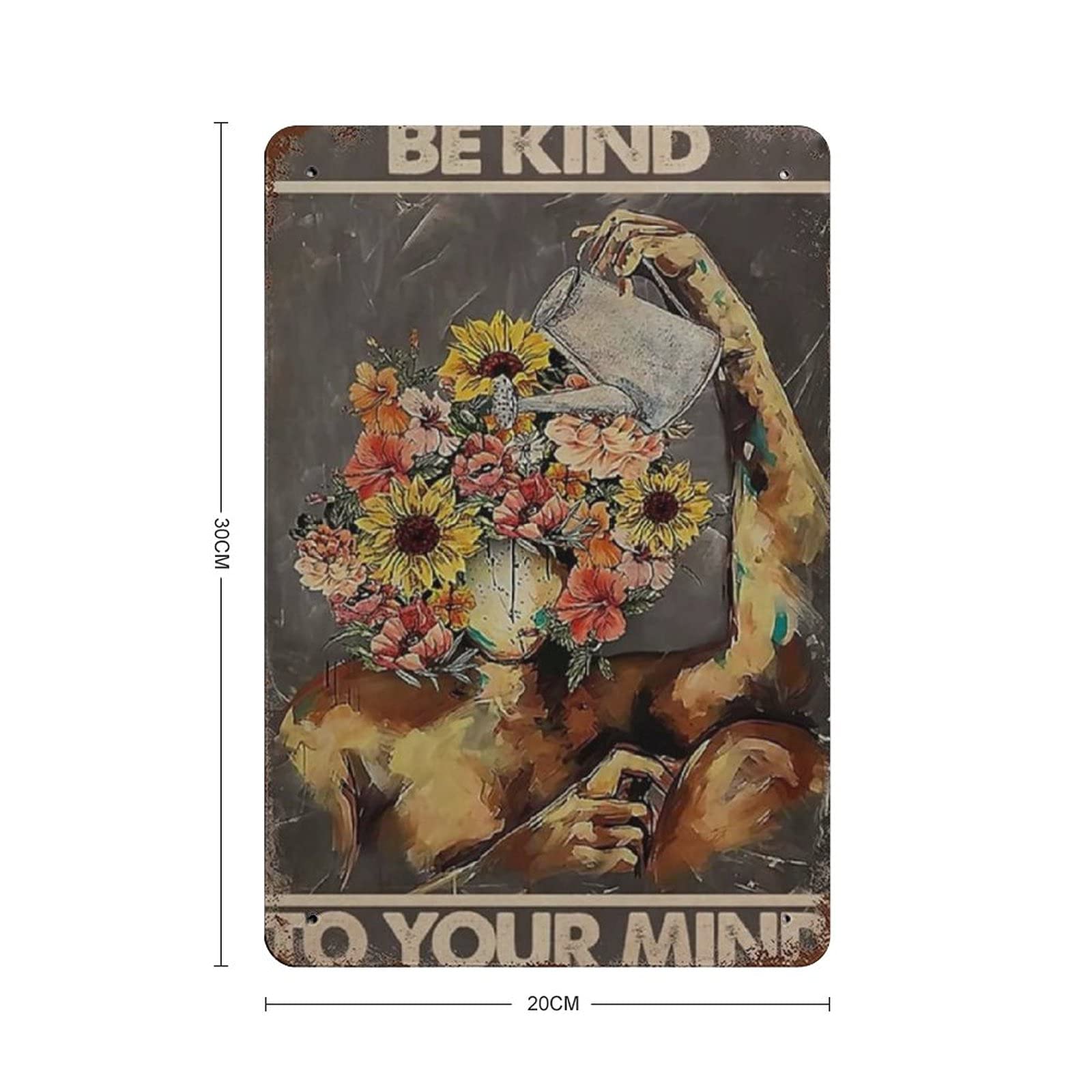 Targa in metallo vintage con scritta in lingua inglese Be kind
