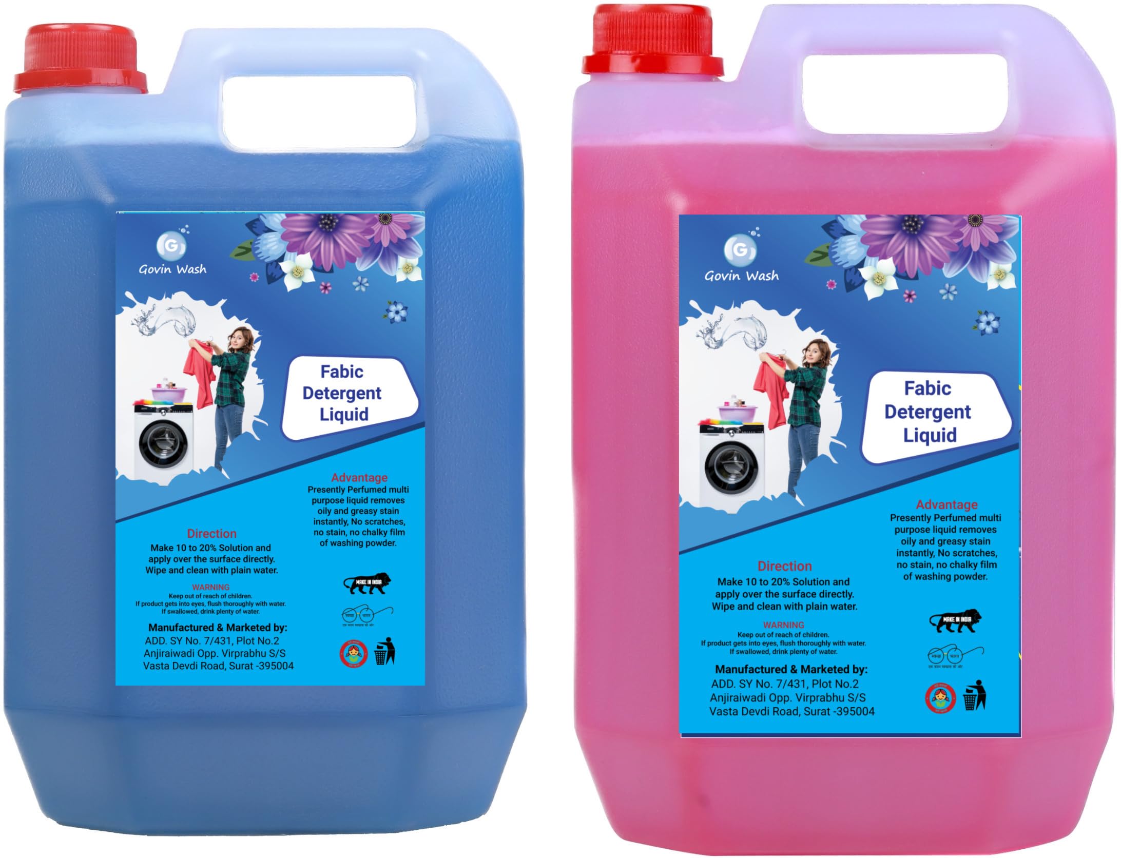 GOVIN WASH Detergent Liquid for Washing Machine blue and pink combo pack of -2. (B0CVF9DTHF) Amazon Price History, Amazon Price Tracker