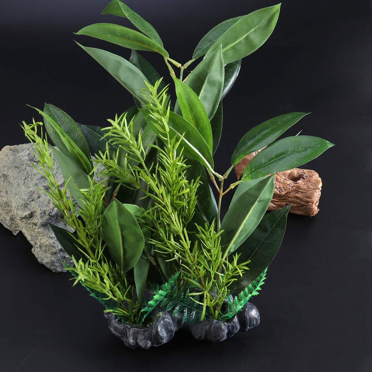 Happyyami 2stücke Künstliche Wasserpflanzen Für Aquarien wasserdichte Dekoration Mit Realistischer Kokospalme Für Fischbecken Und Terrarien Pflegeleicht Und Geruchlos Perfektes Heim Und