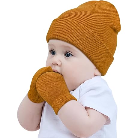 Baby Beanie Hat Gloves Set