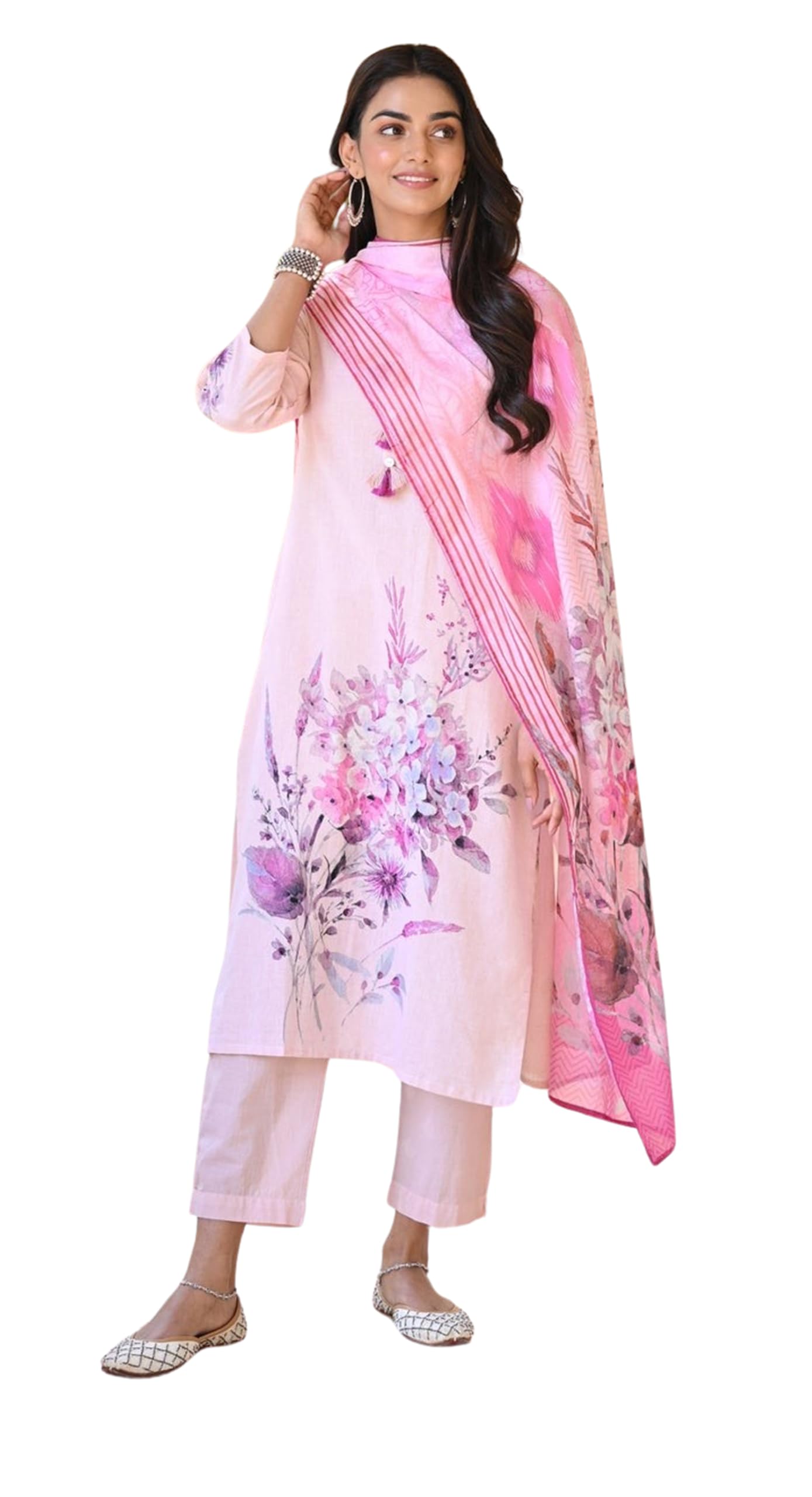 Kalaanj Women's Pink1 Kurta Set For || 3Pic Kurta For (Sp-231-233)