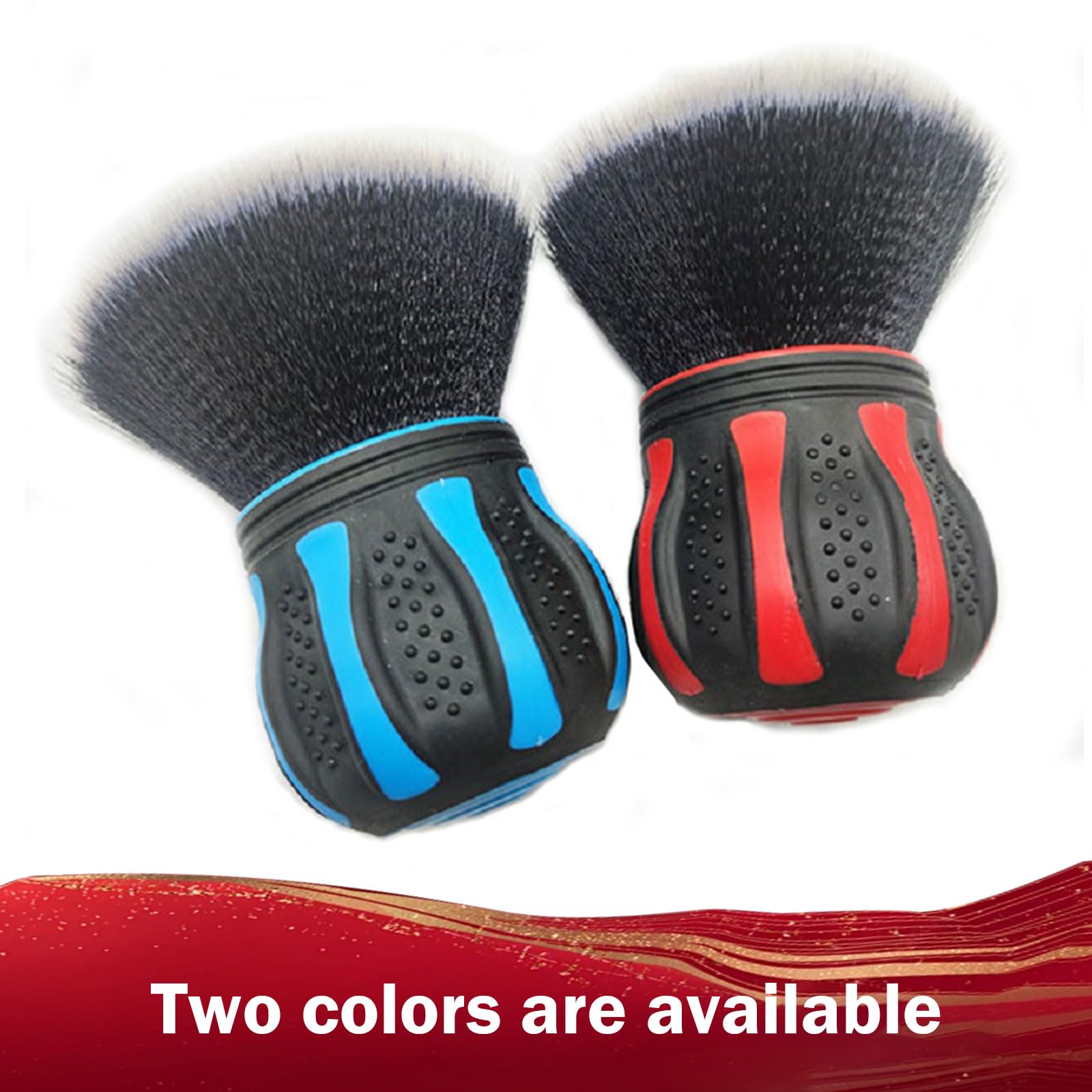 Cepillo interior de coche, cerdas suaves con estante de almacenamiento, herramientas de belleza para coche, kit de cepillo para detalles de coche, adecuado para la mayoría de los coches (rojo)