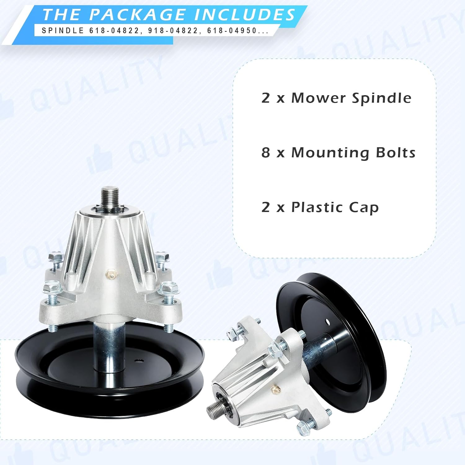 918-04822A 618-04822 918-04889 Spindle Assembly Compatible with Cub Ca det M TD Troy B ilt Crafts man LTX1040 LTX1042 LTX1045 RZT-42 LT2000 Fit 42" Riding Lawn Mower, 2 Pack