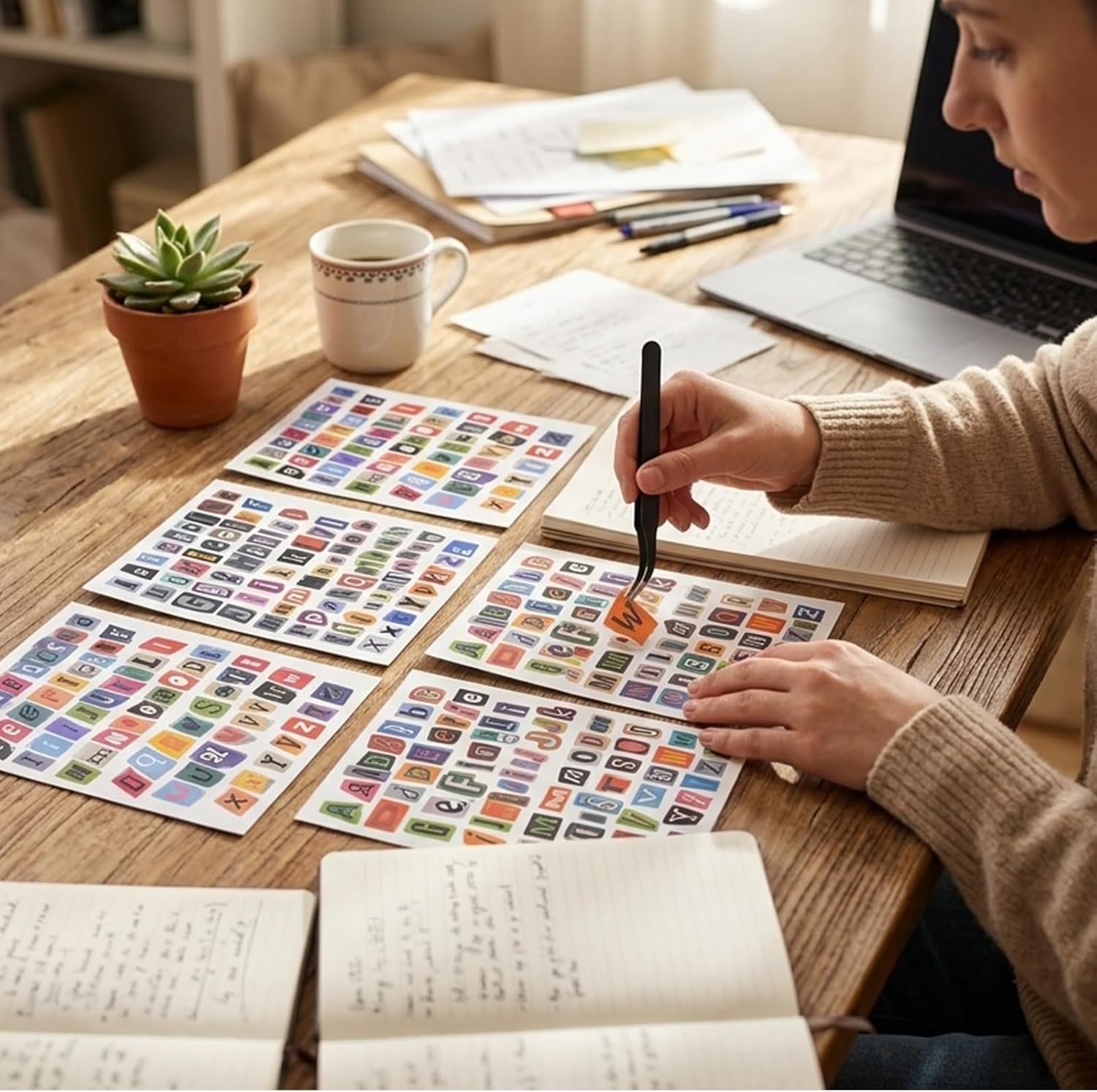 1435 Pcs Magazine Letter Stickers Ransom Vintage Junk Journal Stickers Scrapbook Letters Stickers for Scrapbooking Supplies Journaling DIY Crafts Gift 20 Sheets