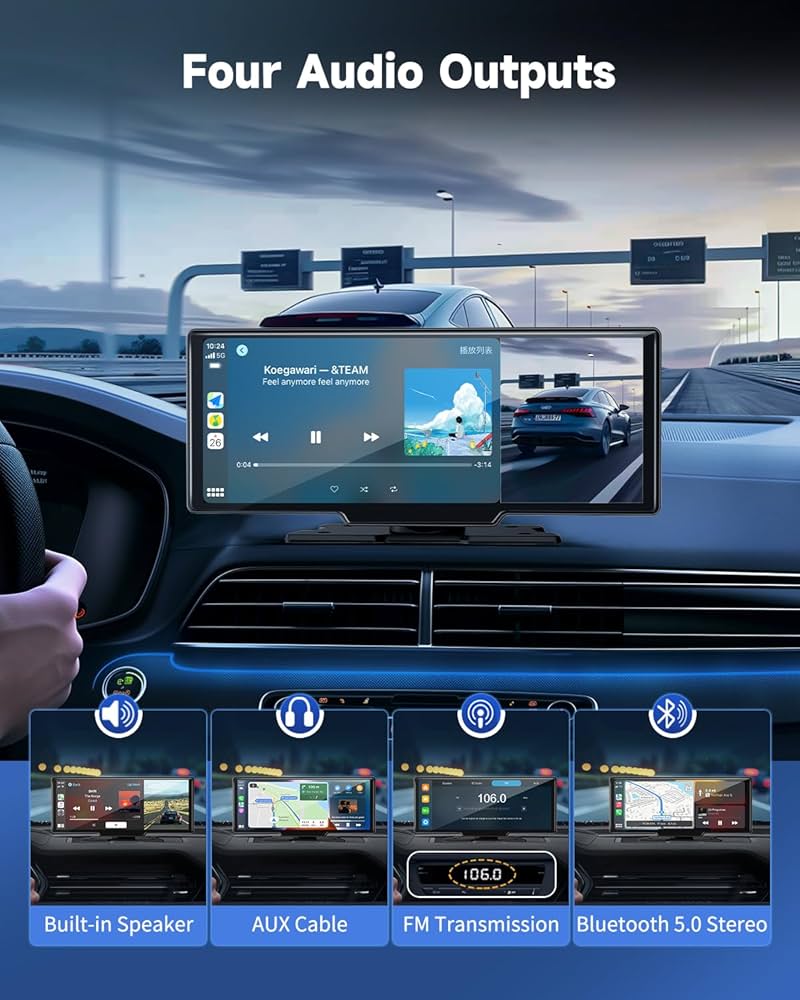 Kuayvan　ディスプレイオーディオ Amazon.co.jp: Kuayvan Wireless Portable Apple Carplay Car