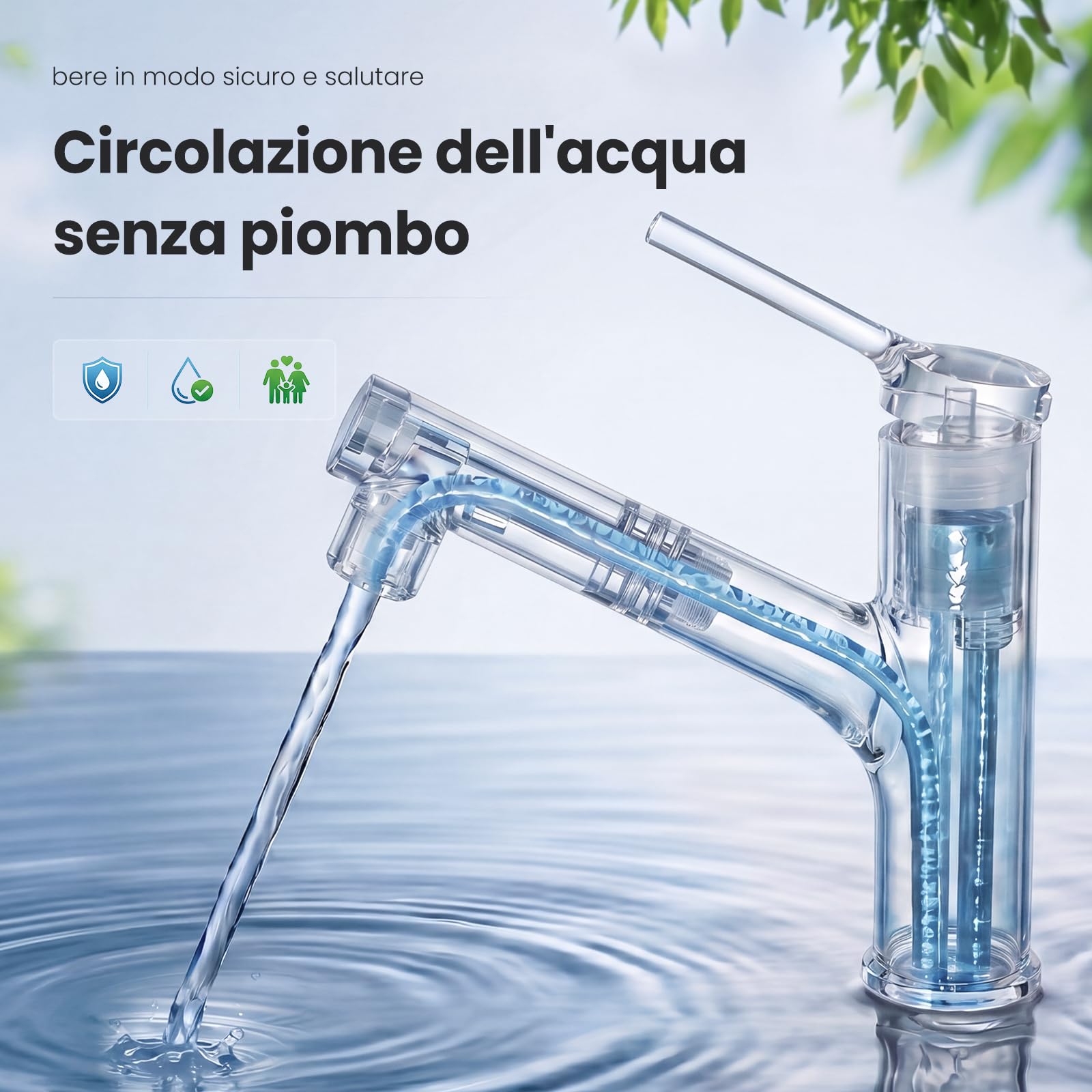 CECIPA Rubinetto Bagno Lavabo Nero con Doccia Estraibile lavaggio capelli | Miscelatore Lavabo Bagno 2 Modalità Getto, Rubinetto ad Alta Pressione per Lavandino Bagno,Nero