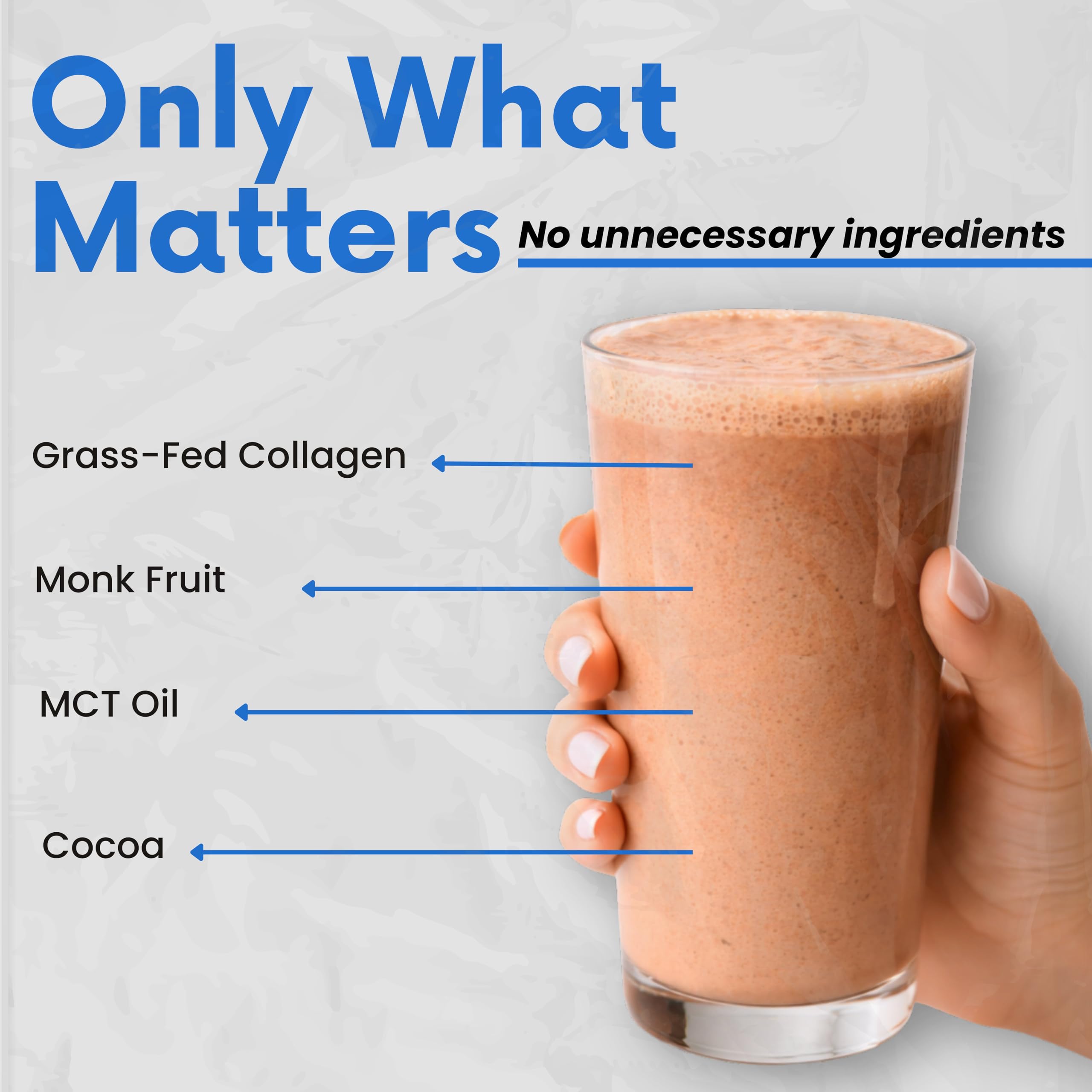 NutriBreakfast by Nutrillermo/Keto Protein Collagen Powder with MCT Oil/MCT Oil Powder/Keto Collagen Peptides with Grass-Fed Bovine Collagen Type I & III (15.9, Chocolate)