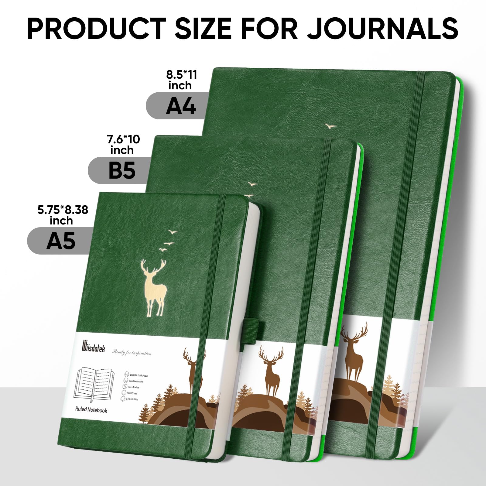 Wiisdatek College Ruled Notebook, 312 Numbered Pages Large B5 Lined Journal Notebook - Image 2