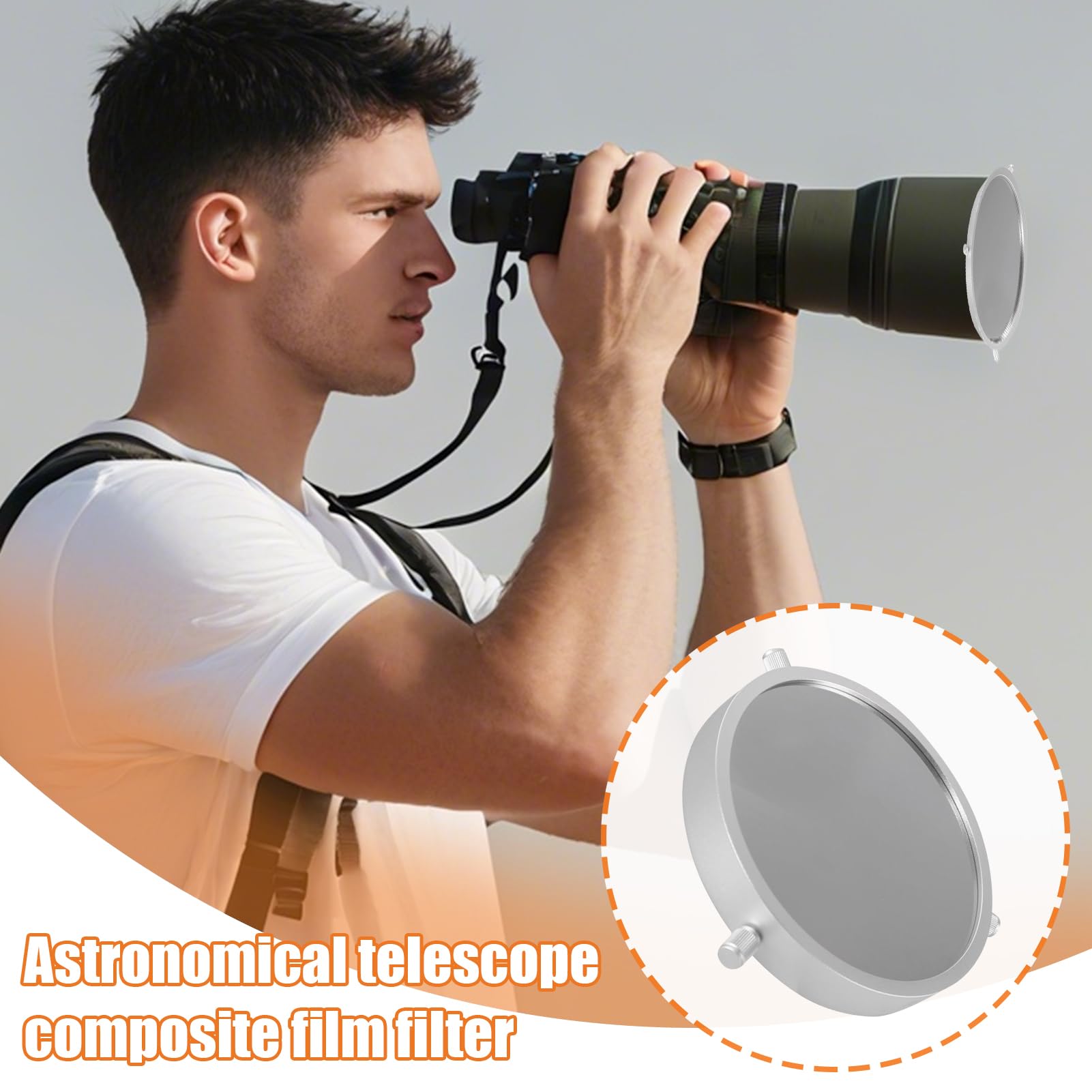 Filtres Solaires Pour Télescopes, Filtre Solaire Rétractable, Accessoires Pour Télescope, Accessoire D'Observation Solaire, Pour Photographe Astronomes Amateurs Observation Diurne