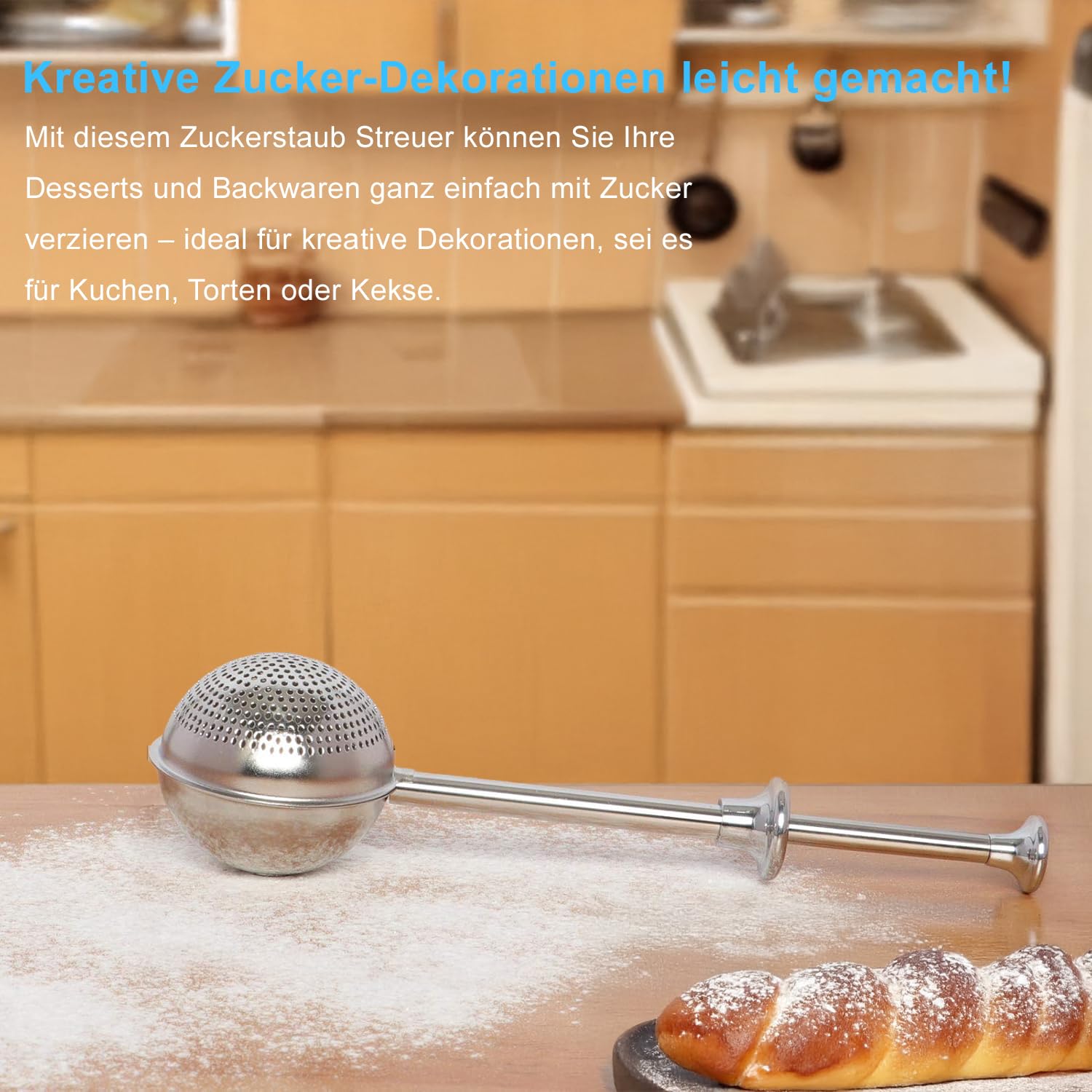 Tamis à Farine, Saupoudreur En Acier Inoxydable Pour Farine, épices, Sucre, Thé, Boules De Thé