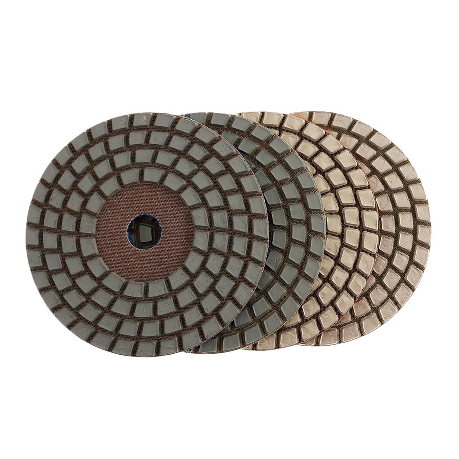 Almohadillas pulidoras de diamante, Almohadillas de pulido en seco de diamante de 4 pulgadas, paquete de 4 unidades de diferentes granos for granito, mármol, piedra y hormigón.(Different 4 Grits)