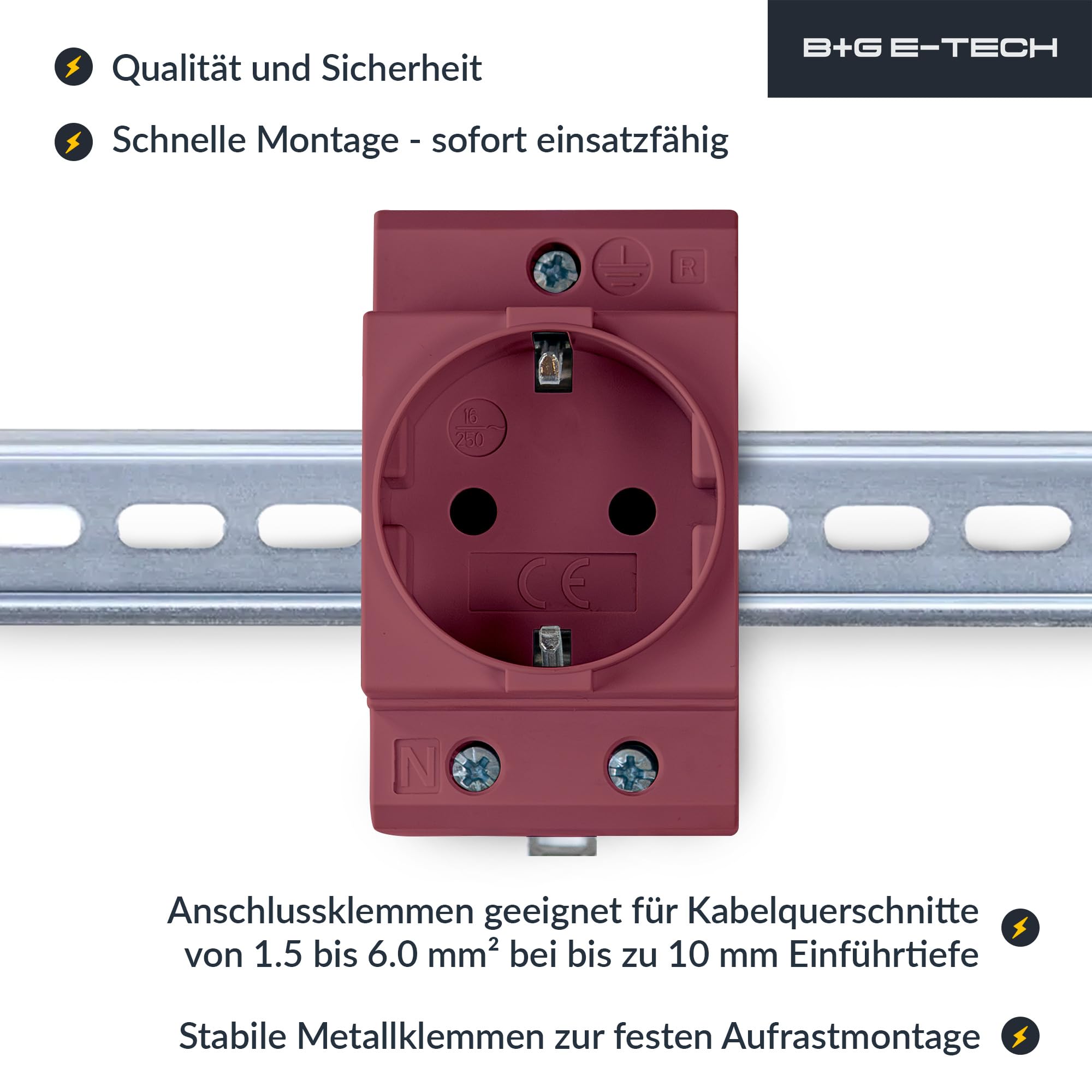 BSEED Schuko-Stopcontact Met USB C - 20 W Snellader, Wandcontactdoos