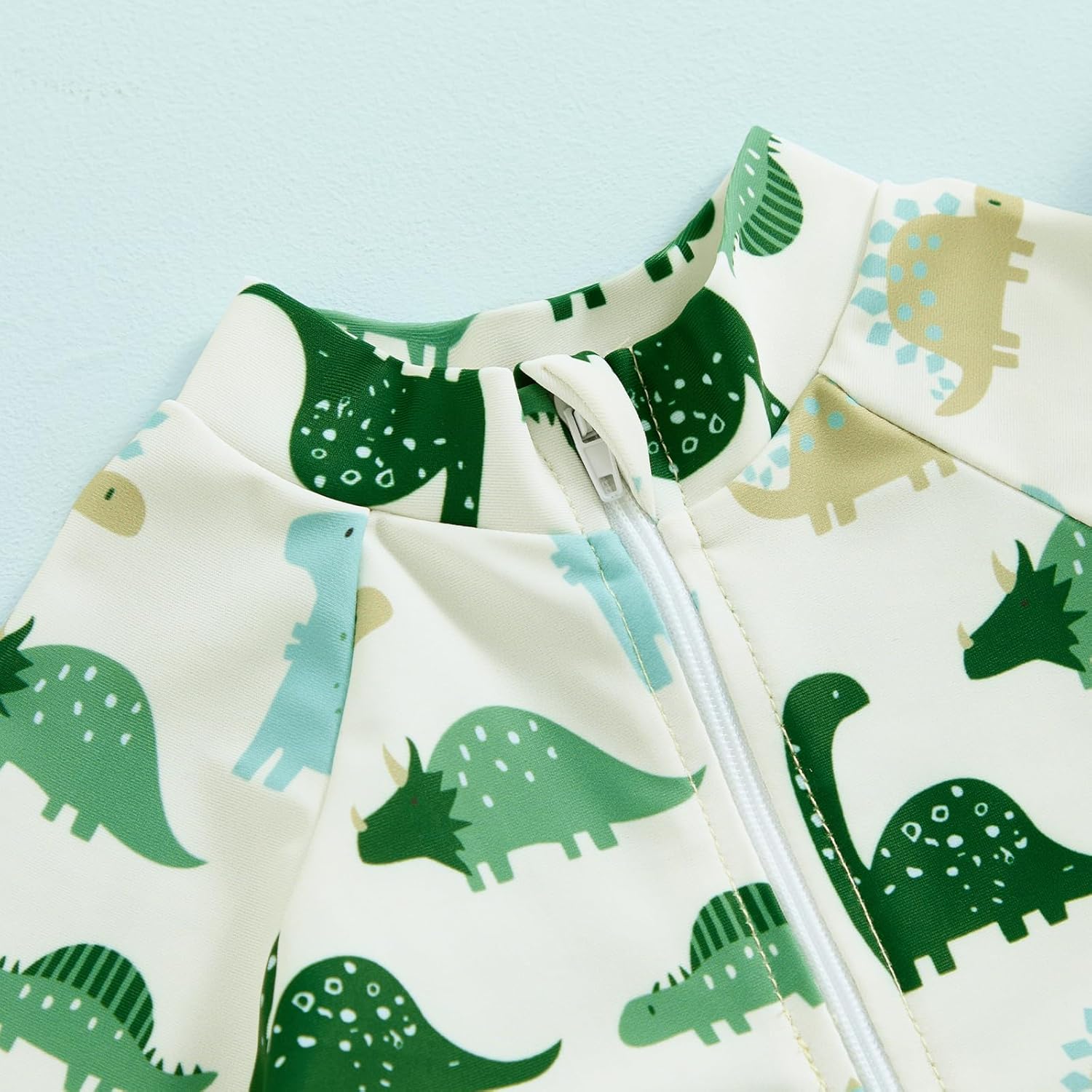 Toddler Infant Baby Boys Swimsuit Kids Rash Guard One Piece Newborn Zipper Bathing Suit Swimwear with Hat - Image 3