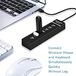 7-Port USB Hub, YaimhSound Multiple USB, 6 Port USB Hub, USB 3.0 USB 2.0 Hub, USB Splitter for Laptop, PC, Keyboard, Mouse, SSD, Dell, HP, Lenovo, MacBook, Acer, Surface, 1ft