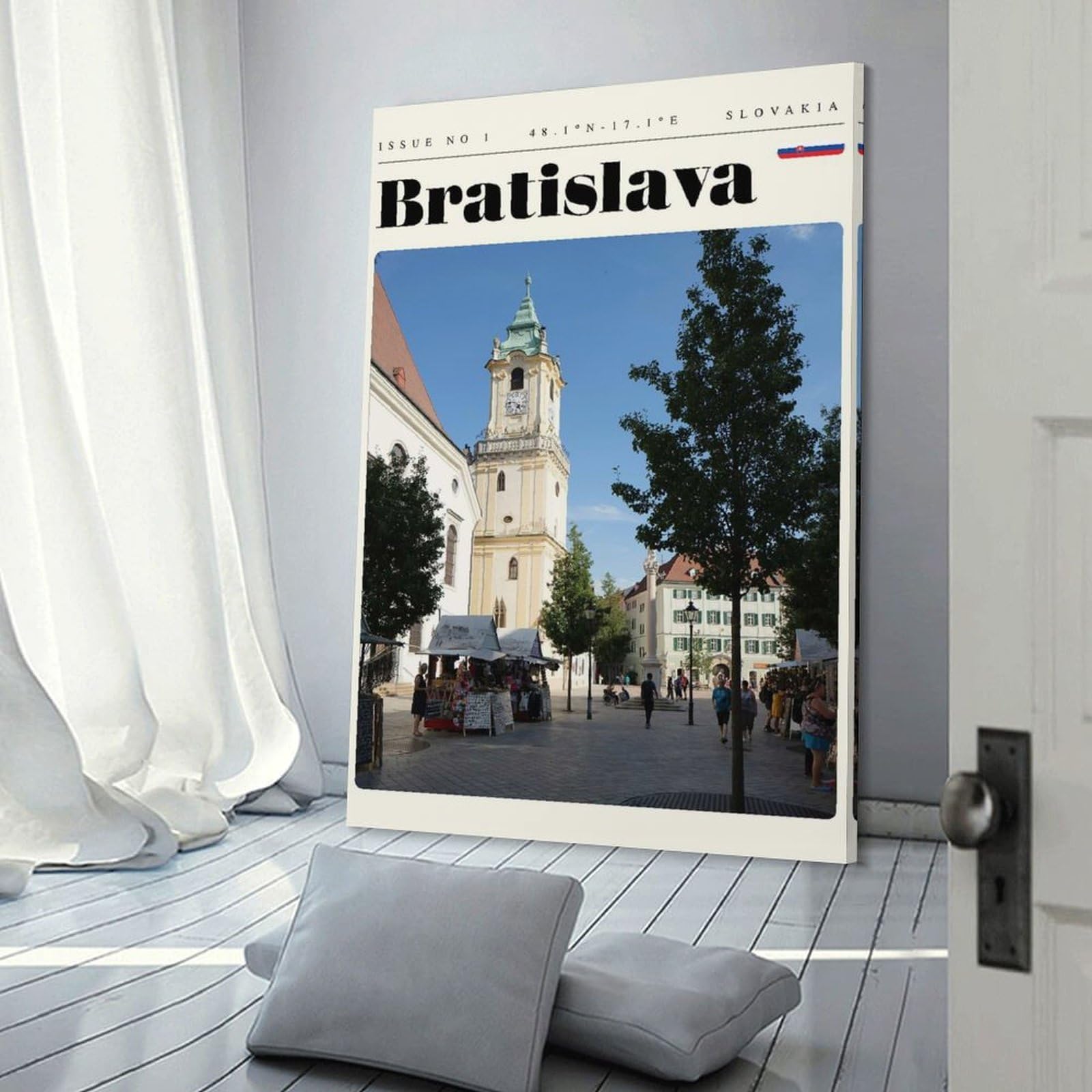 Junmoney Bratislava Slovakia Travel Art Wall Art Print, 20x30inch(50x75cm), for Workspace Walls, Study Corners Or Bedrooms, A Smart Decor Choice for Study Walls