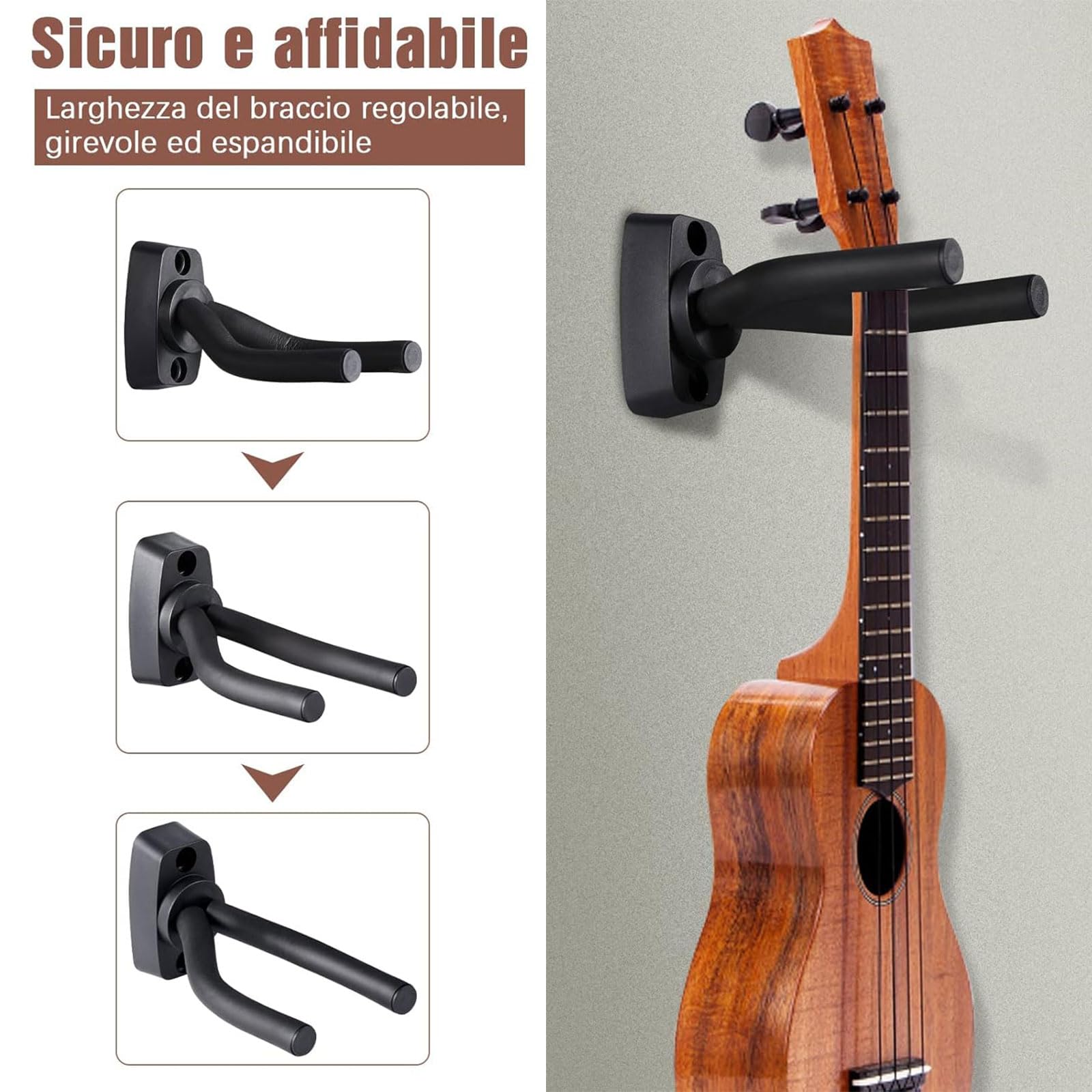 Uchwyt na haczyk gitarowy, wieszak ścienny na ścianę, uchwyt ścienny Ukulele