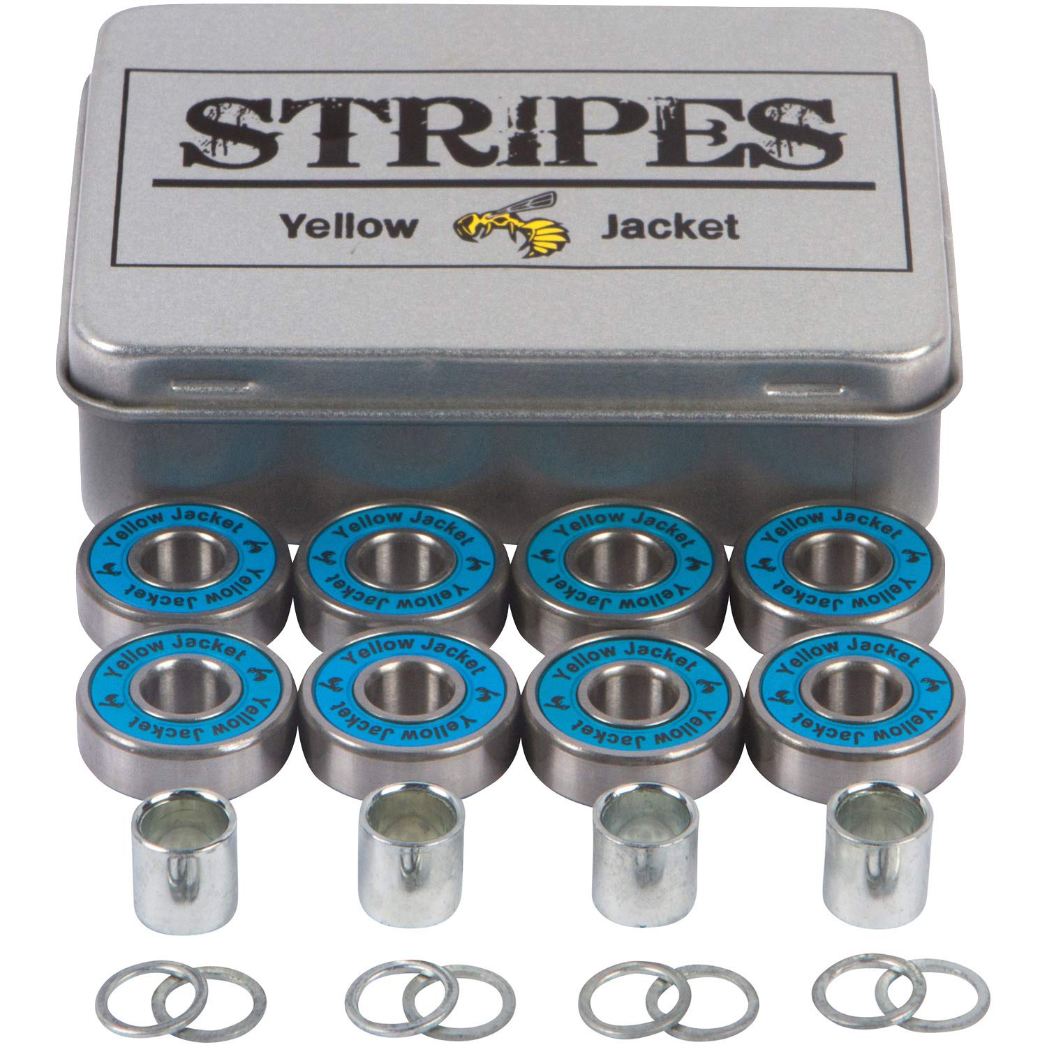 Yellow Jacket Premium Skateboard Bearings, Pro Longboard Bearings, 608, ABEC 9