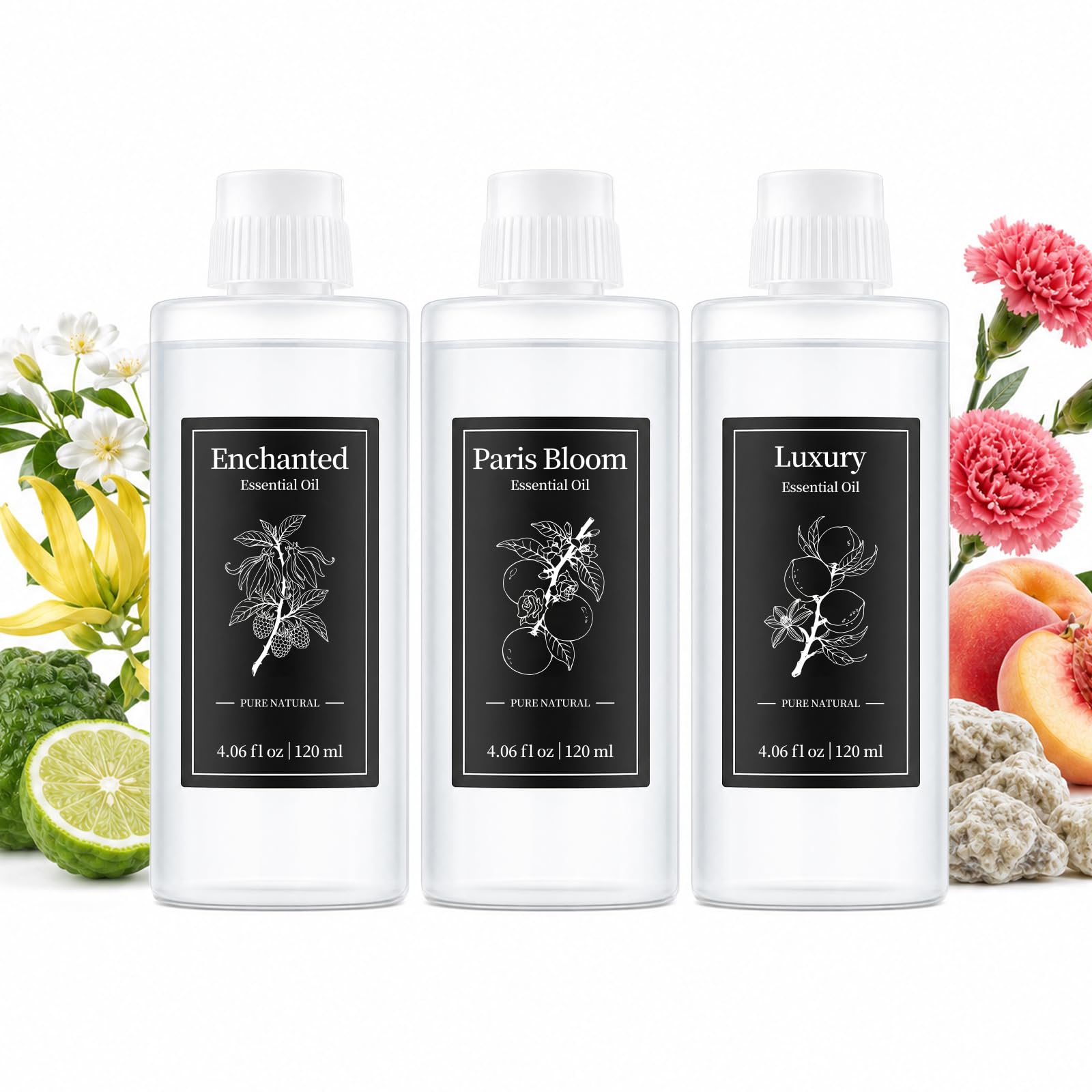 Photo 1 of CoreFavor 3x120ml Essential Oil for Diffusers M60 (Chic+Retreat+Luxury)