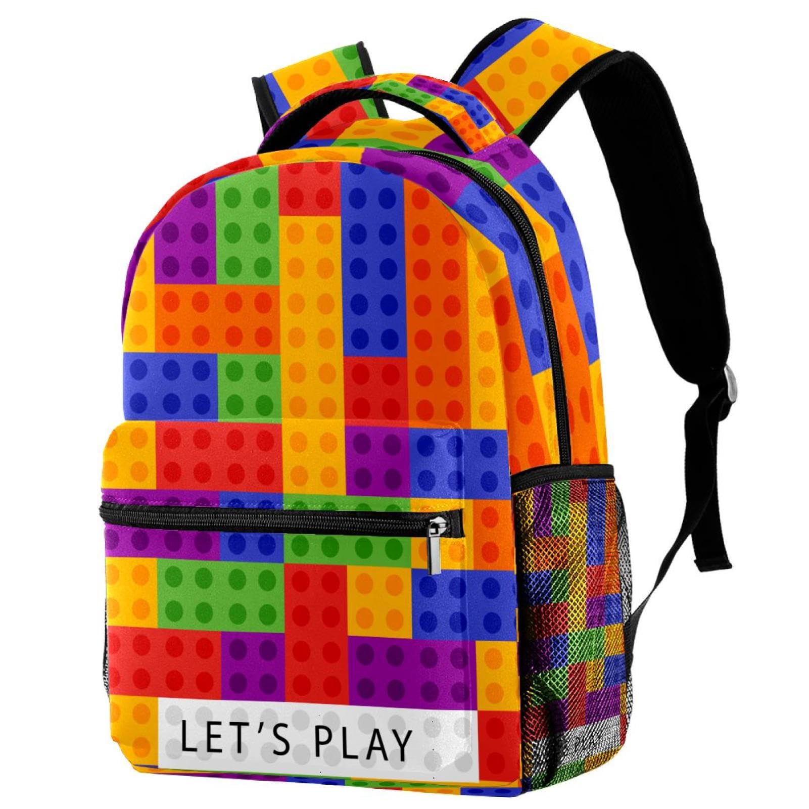 Sac à dos pour adolescents filles garçons Let's Play multicolore 40cm