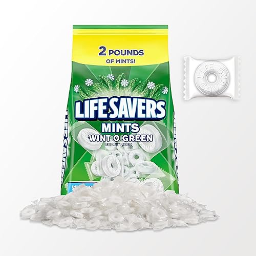 Miniatura 3 de Life Savers - Caramelo duro  Mentas salvavidas envueltas individualmente, 2 libras de mentas envueltas individualmente a granel caramelo de menta