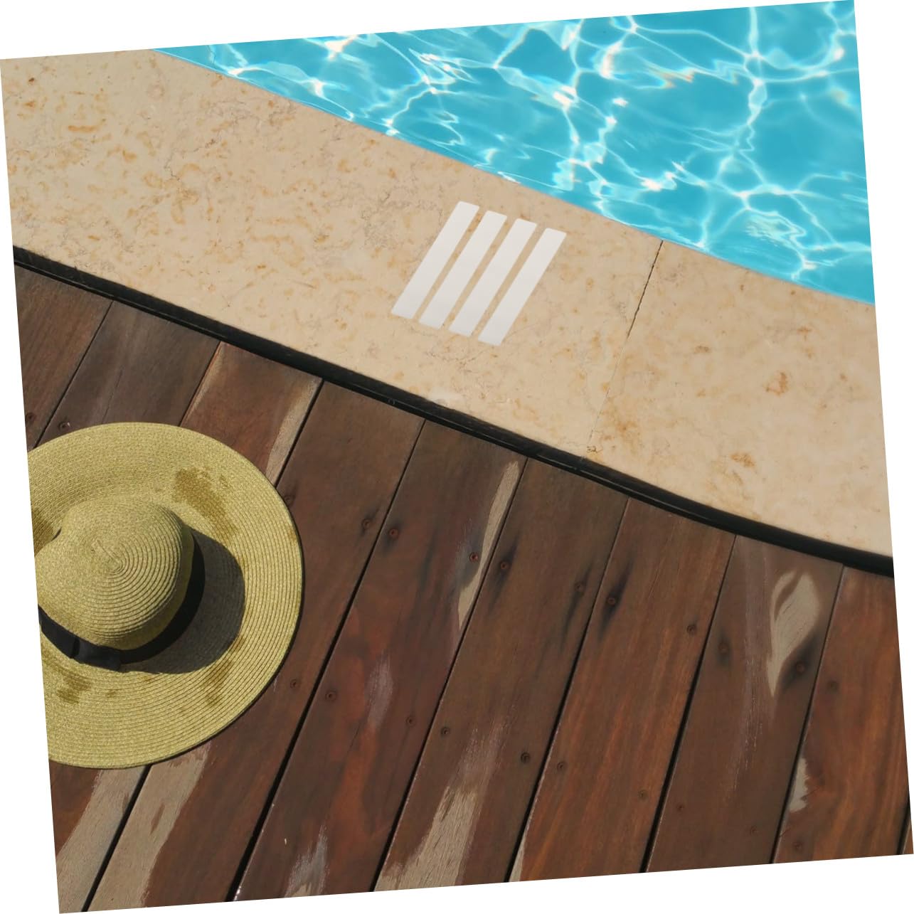 TOPBATHY 2 Sätze Anti-rutsch-Streifen Duschen Bad Nicht- Für Greifen rutschfest Pool Anti-rutsch-Aufkleber Leiter Anti-rutsch-Aufkleber Weiß Wasserfester Acrylkleber 5 Stück * 2