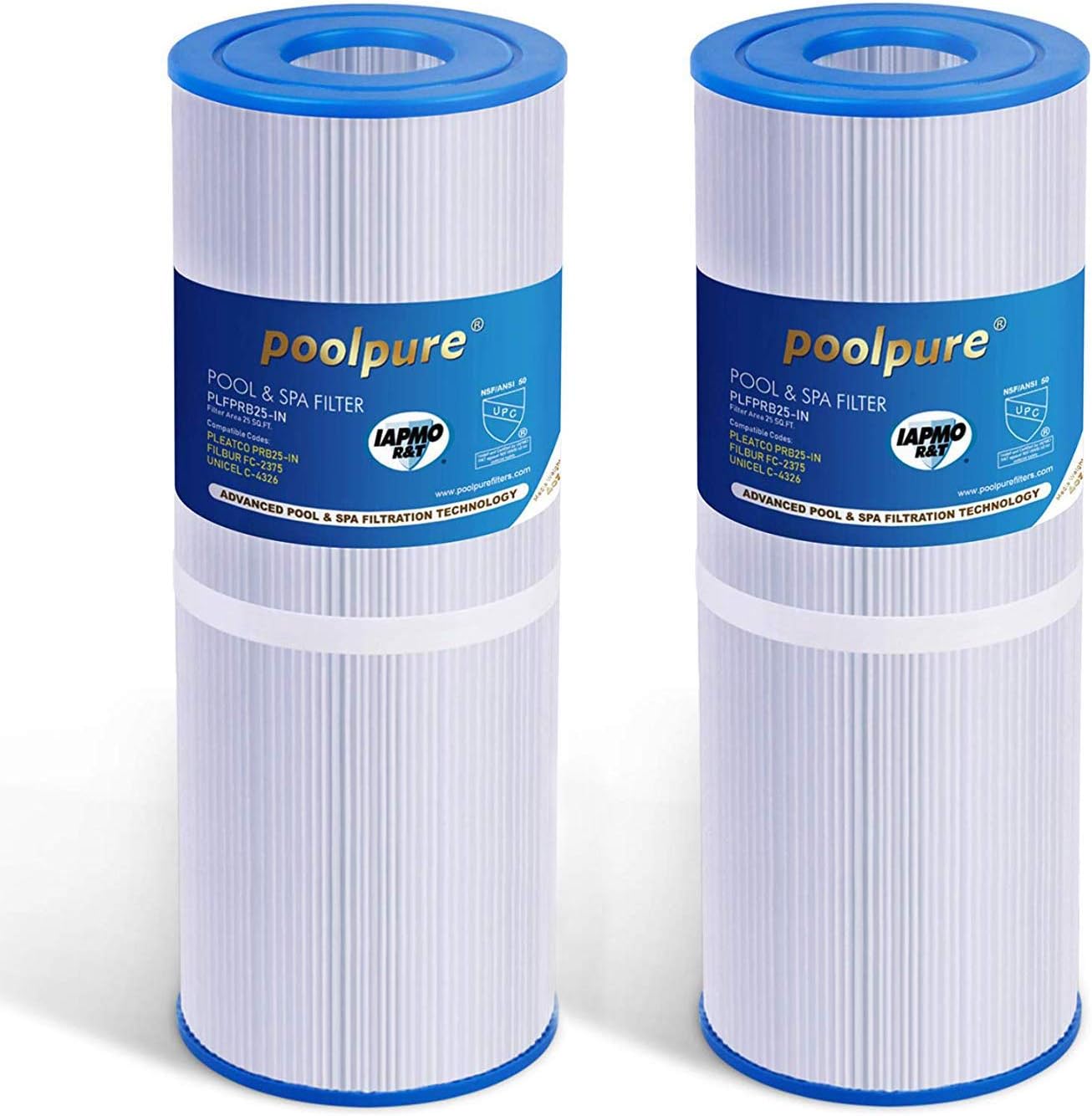 POOLPURE Filtre Spa 4oz PRB25IN – Remplacement Pleatco Unicel Filbur, Qualité Premium 25 Pi²