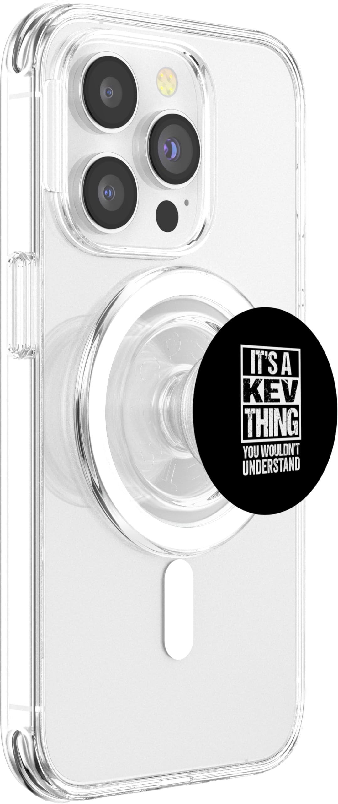 It's A Kev Thing You Wouldn't Understand First Name PopSockets PopGrip for MagSafe, Clear - Image 4