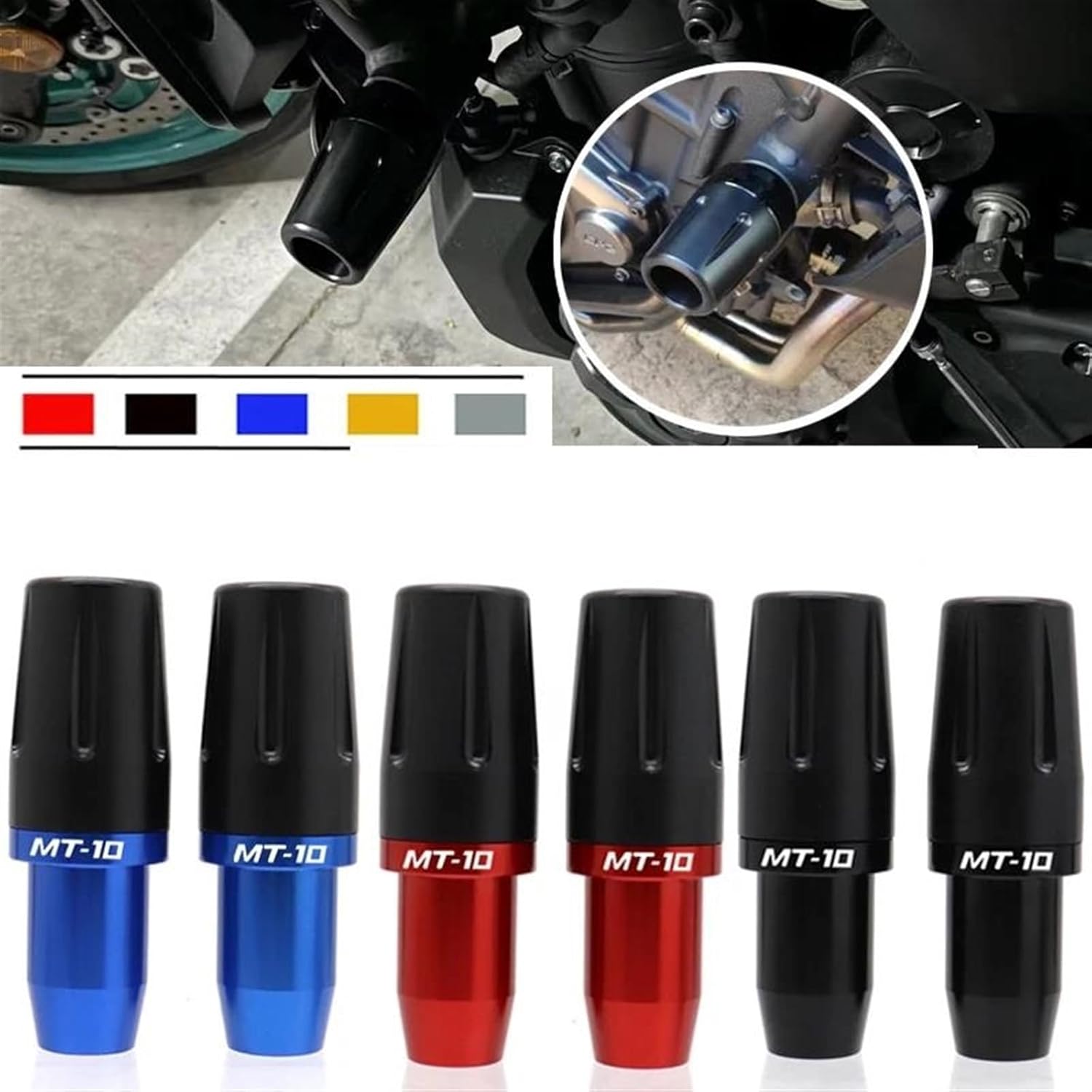 Frame Sliders for MT-10 / MT-10 SP/FZ-10/2016-2024 Motorcycle Accessories Frame Sliders Crash Protector Falling Protection(Black)