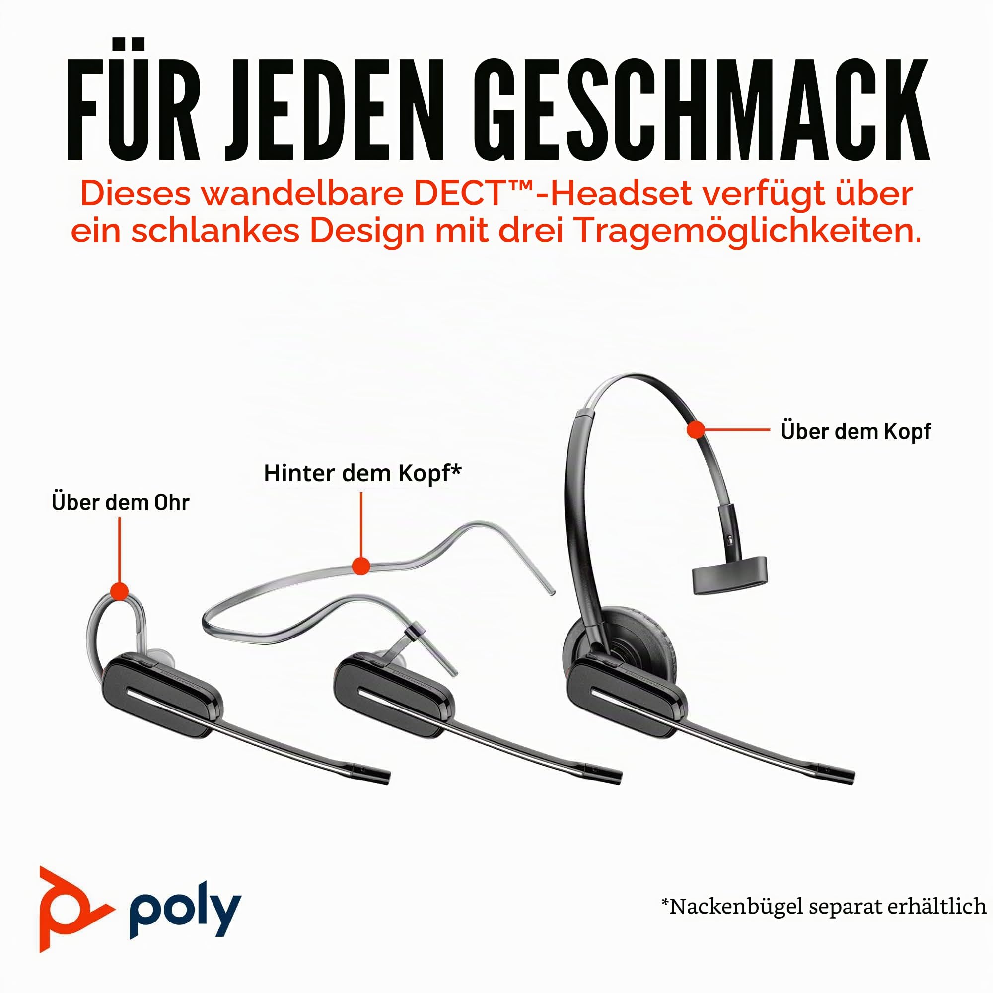 Poly DECT Headset CS540 konvertibel etail