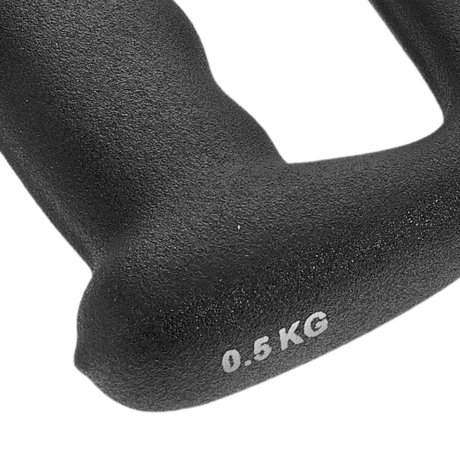 Manubri da Allenamento d 2 Pezzi in Plastica Nero 0, 5 Kg