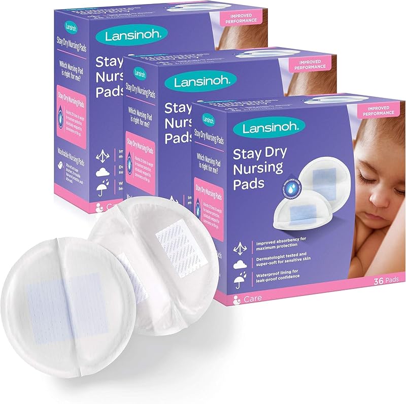Almohadillas de lactancia desechables Stay Dry para lactancia materna, 108 almohadillas