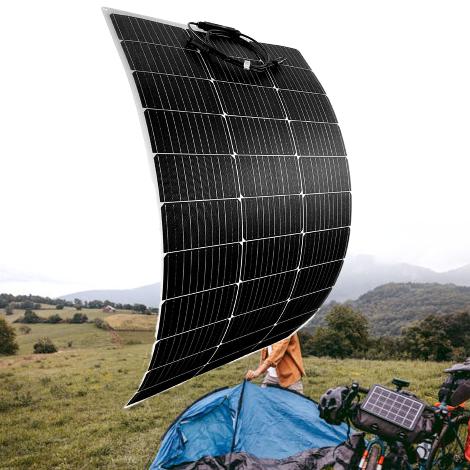 Flexible Solar Panel 150W/200W/300W/400W/520W , monocrystalline Solar Panels 36V Battery Charge High Efficiency Module PV Power for Battery Charging