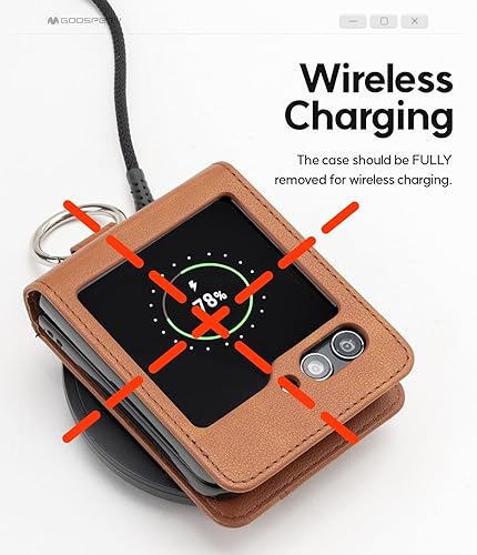 Miniatura 6 de GOOSPERY Agenda básica compatible con Samsung Galaxy Z Flip 5, tarjetero, almacenamiento de bolsillo, piel sintética de alta calidad, funda tipo