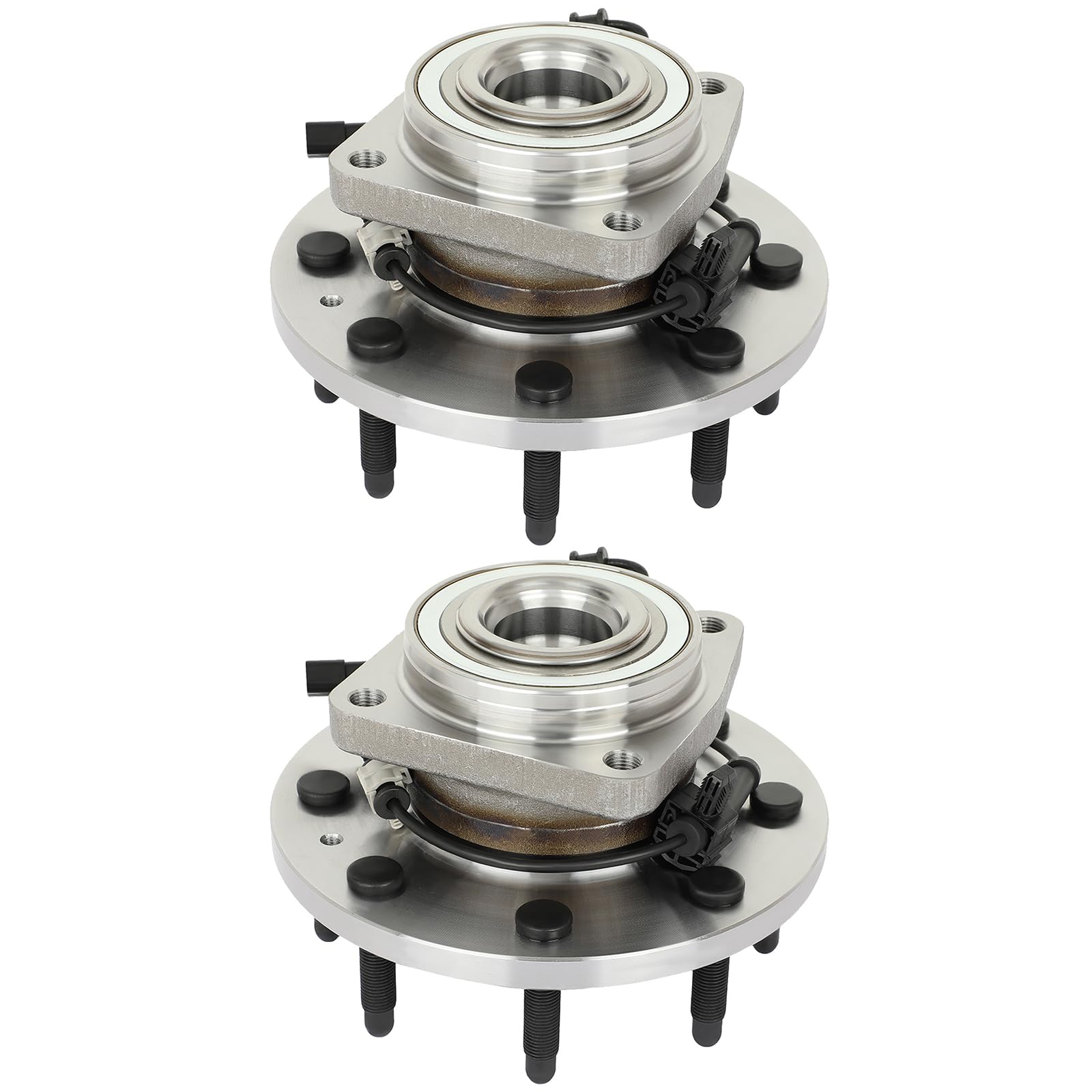 scitoo 515145 2pc front wheel hub bearing for 2011-2020 for chevrolet silverado 2500 hd,silverado 3500 hd for gmc sierra 2500 hd,sierra 3500 hd 6.0l 6.6l, only fit for 4wd,srw 8 lugs w/abs