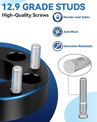 Miniatura 7 de EZISOE Adaptadores de rueda de 5x4.5 a 5x5 convertidos para ruedas JK en vehículos TJ YJ KK XJ ZJ, 1.25 pulgadas 0.197x4.500 in a 0.197x5.000 in,