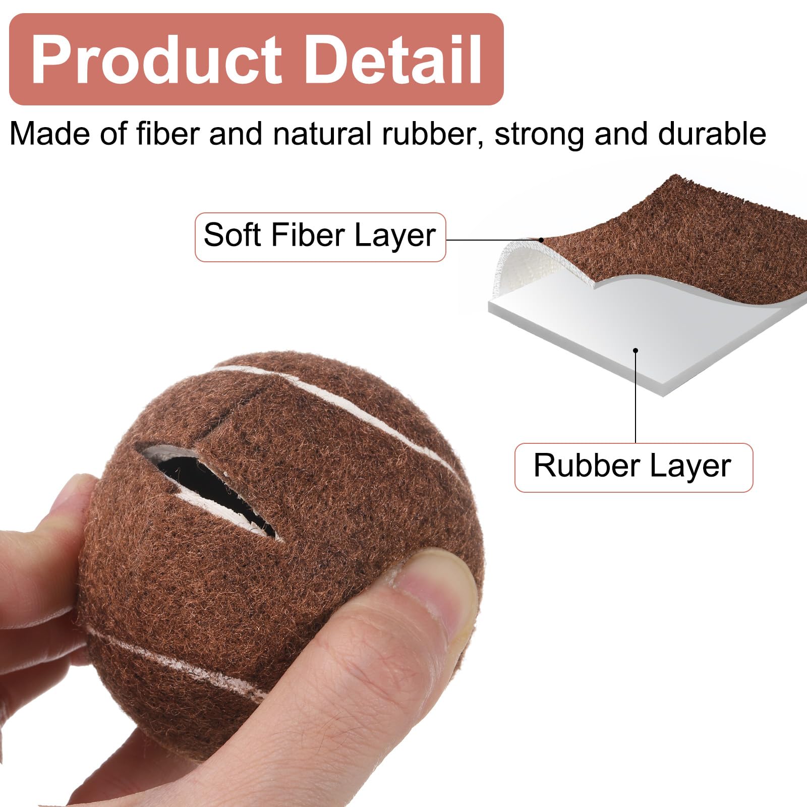 QUARKZMAN 12 Pièces Prédécoupées Balles de Tennis pour Déambulateurs, Accessoires Universels de Glissement Prédécoupés pour Pieds de Meubles et Protection de Sol, Marron