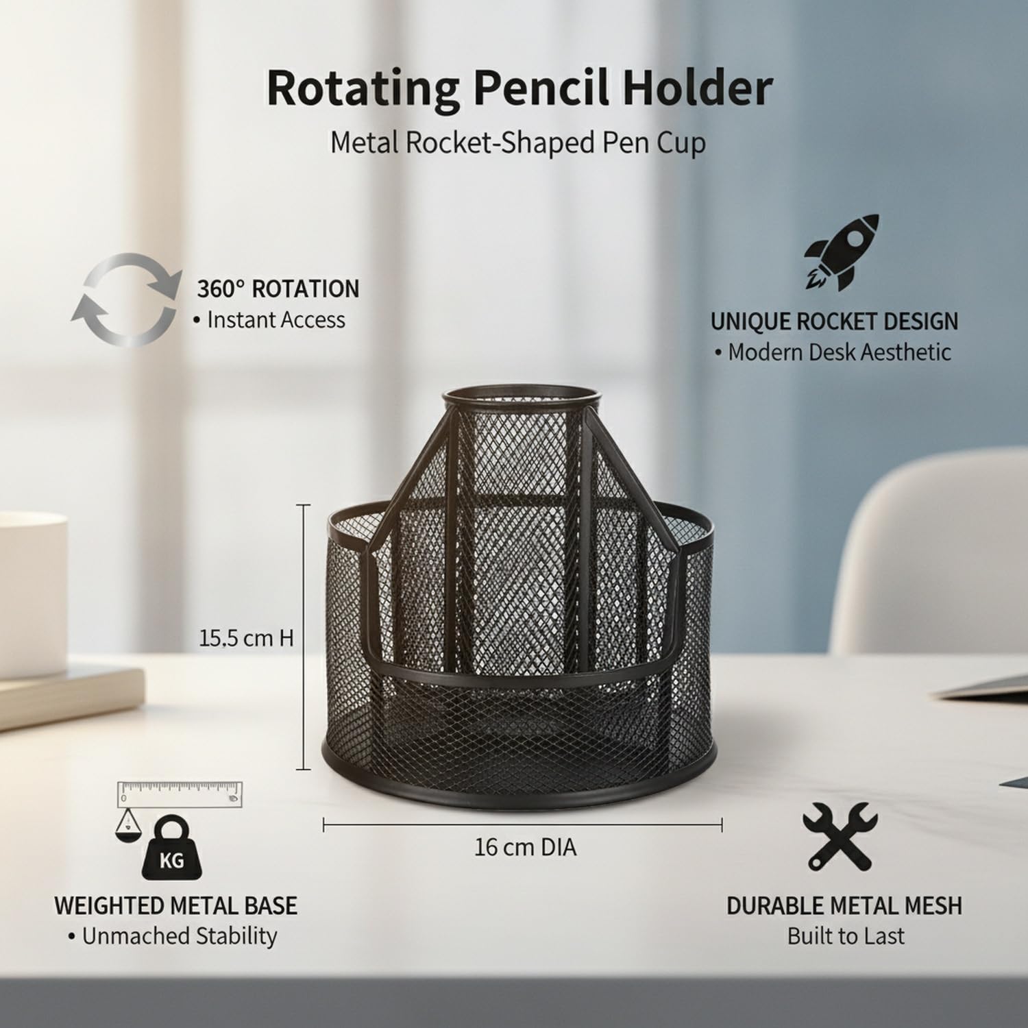 Portalápices Giratorio, 1 PC