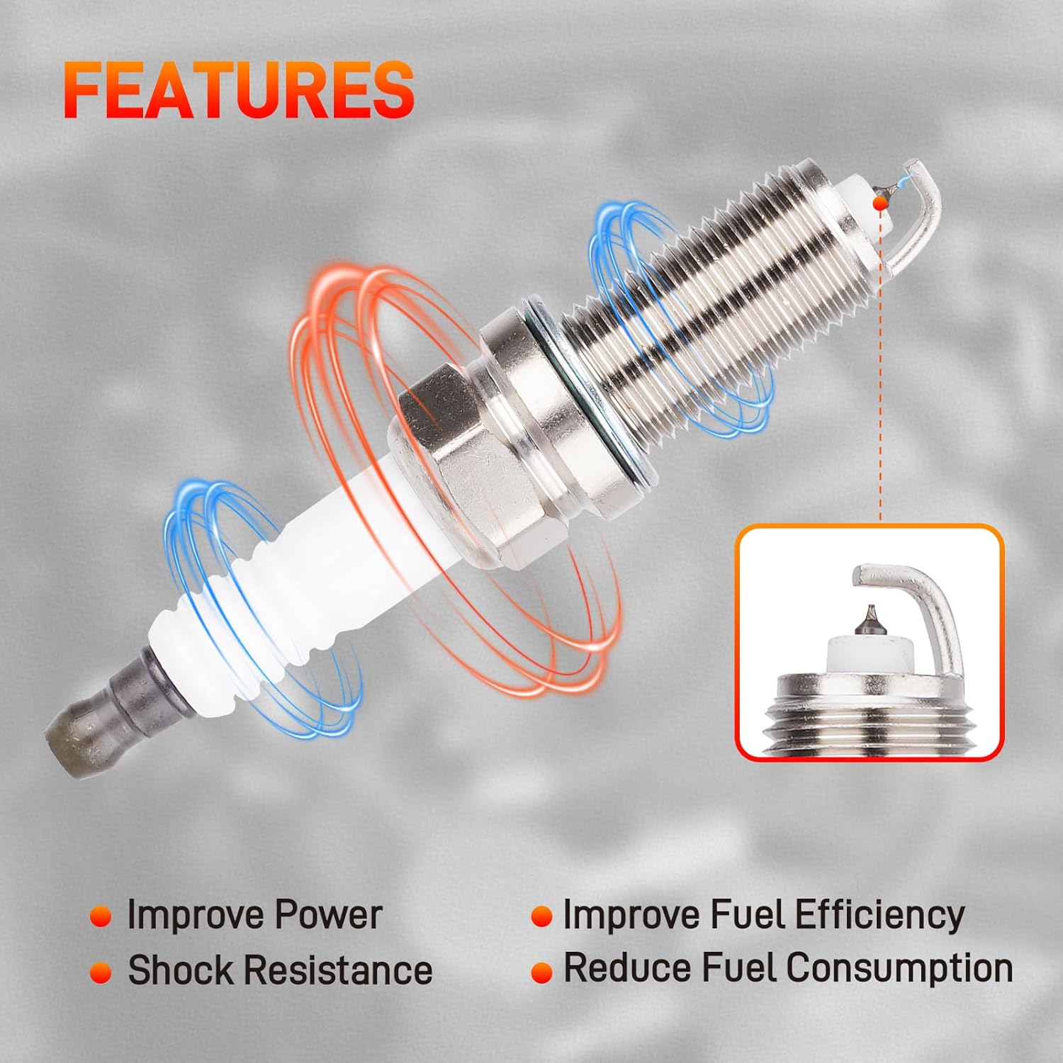 UF504 Set of 8 Ignition Coil Pack 16 Iridium Spark Plug Compatible with Dodge Ram Jeep Chrysler - Challenger Charger Durango Ram 1500 2500 3500 Grand Cherokee Aspen 5.7L V8 Replace# C1526 56029129AA