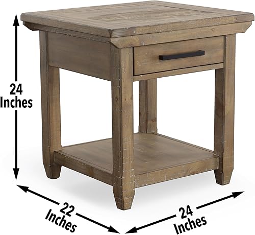 Miniatura 3 de Steve Silver Co Riverdale Mesa auxiliar, marrón