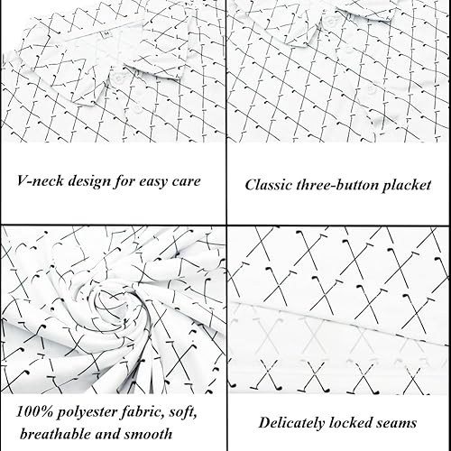 Miniatura 5 de Camisa de golf de manga larga para hombre, secado rápido, 3 botones, trabajo, pesca, al aire libre, casual, cuello