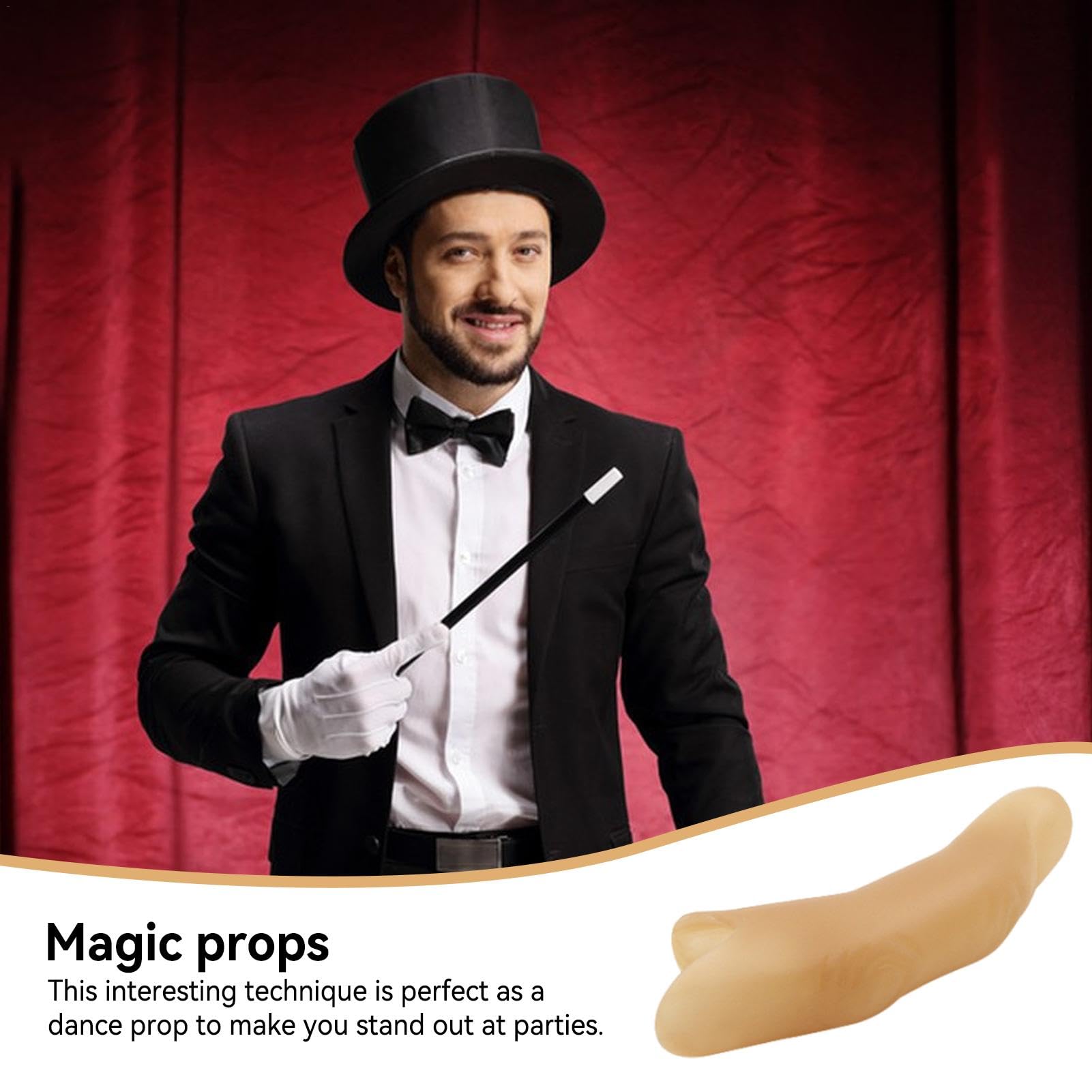 5 pièces tours de magie au doigt faux pointe de pouce souple gros plan spectacle sur scène accessoire farces jouet faux doigt Silicone prothèse de doigt farce et attrappe blague adulte