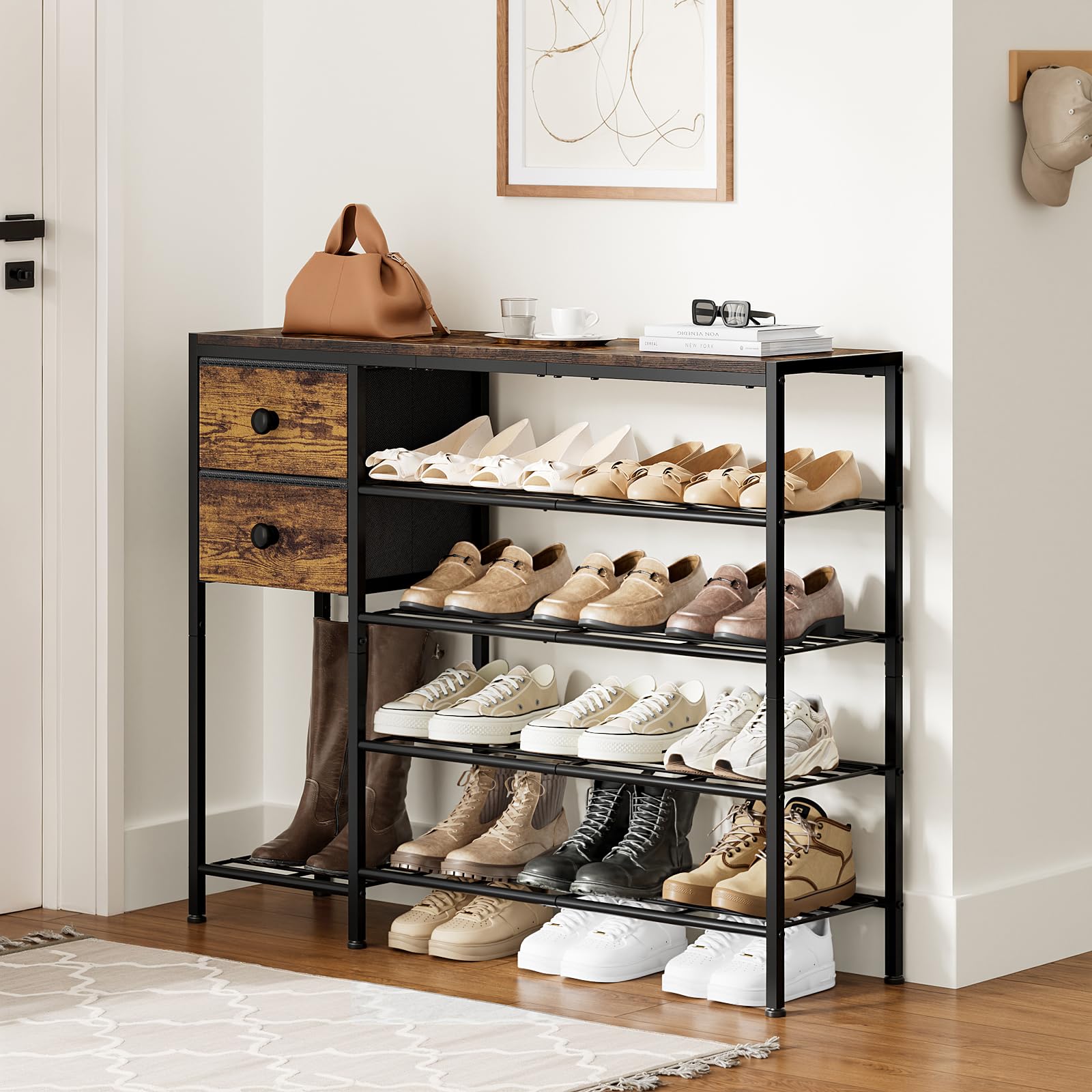 Amazon｜Naotico シューズラック 靴棚 靴箱 下駄箱 shoe rack 靴箱