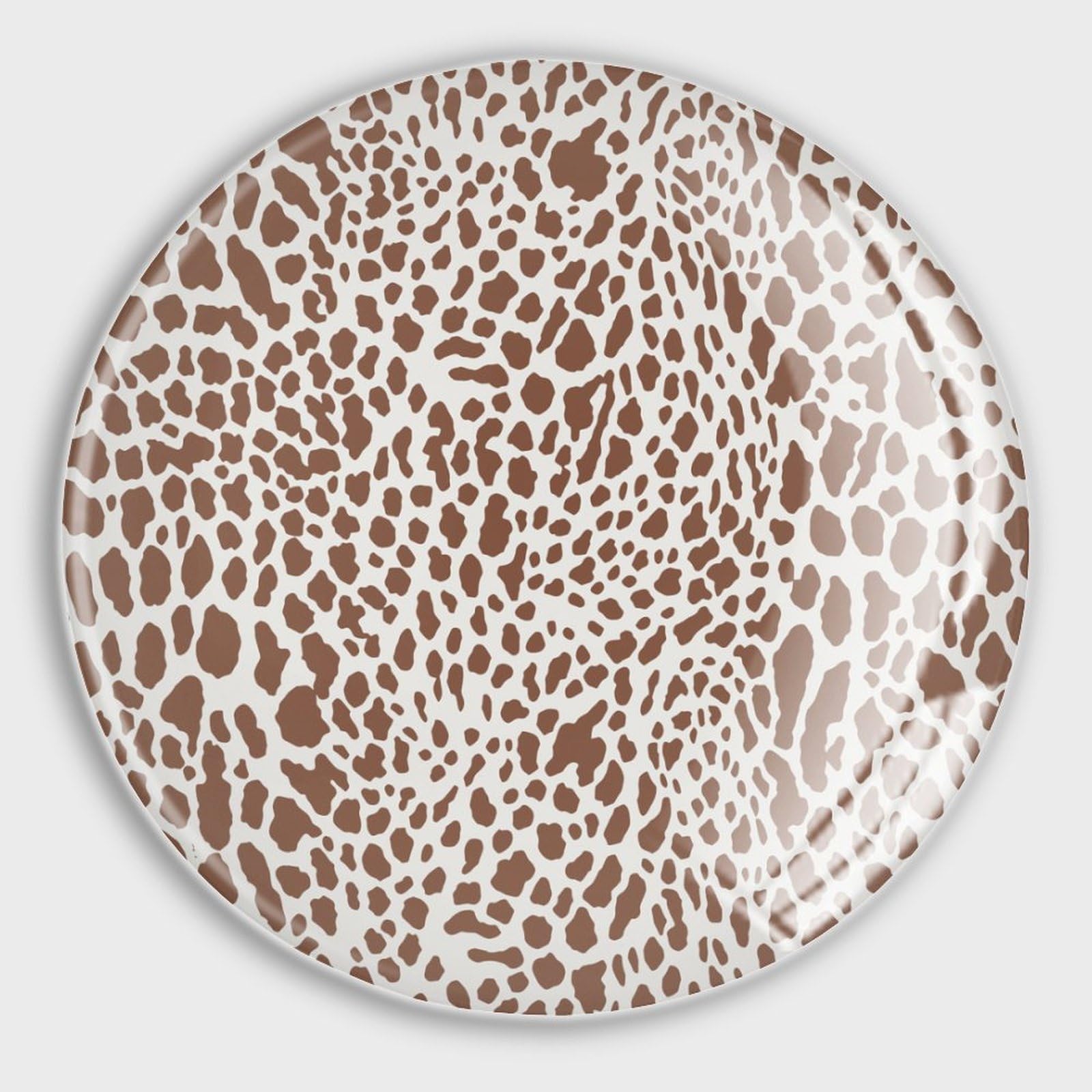 Aimants ronds en verre Chinoiserie léopard marron pour sublimer votre cuisine