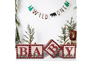 Oh Boy, It's a Lumberjack Baby Shower Block Decorations