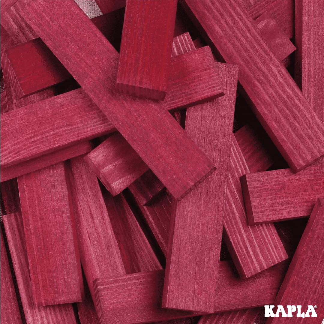 KAPLA - Scatola da 40 piastrine in legno di pino - VIOLA - giocattolo di legno, da 2 anni…