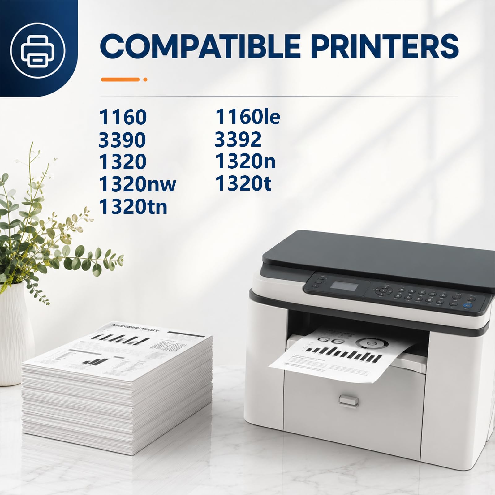 Cartuccia di toner 49A, sostituzione nera ad alta resa per stampante HP LaserJet 1320 1320n 1320nw 1320t 1320tn 1160 1160le 3390 3392, Stampe ad alta velocità, 2500Pagine,1Pack