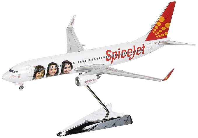 Gemini 200 SpiceJet Employee Logo Jet B737-800W Diecast Aircraft, 1:200 Scale