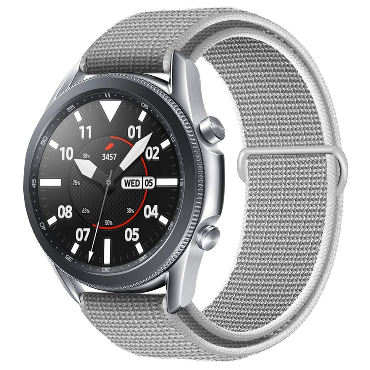 Morsey 22mm Soft Nylon Watch Bands Compatible for Samsung Galaxy Watch 46mm/Gear S3 Frontier/Classic, Sport Strap Wristband Replacement Bracelet for Women Men