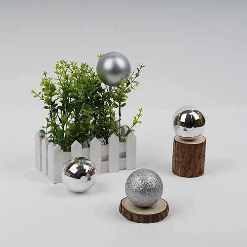 Miniatura 3 de Juego de 24 bolas ornamentales para árbol de navidad Emopeak, 4 estilos, inastillables, para decoración de árbol de navidad, bailes, bodas y más