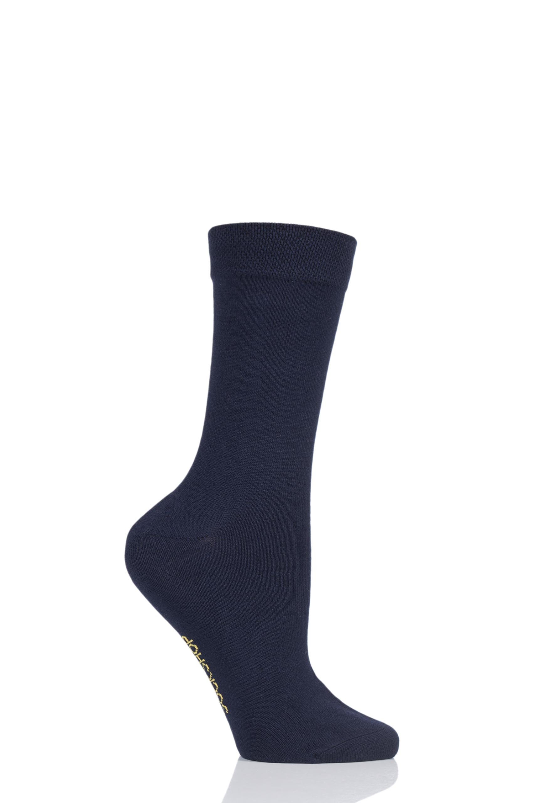 SockShop Ladies Colour Burst Vibrant Bamboo Socks with Smooth Toe Seams Pack of 1 In The Navy 4-8